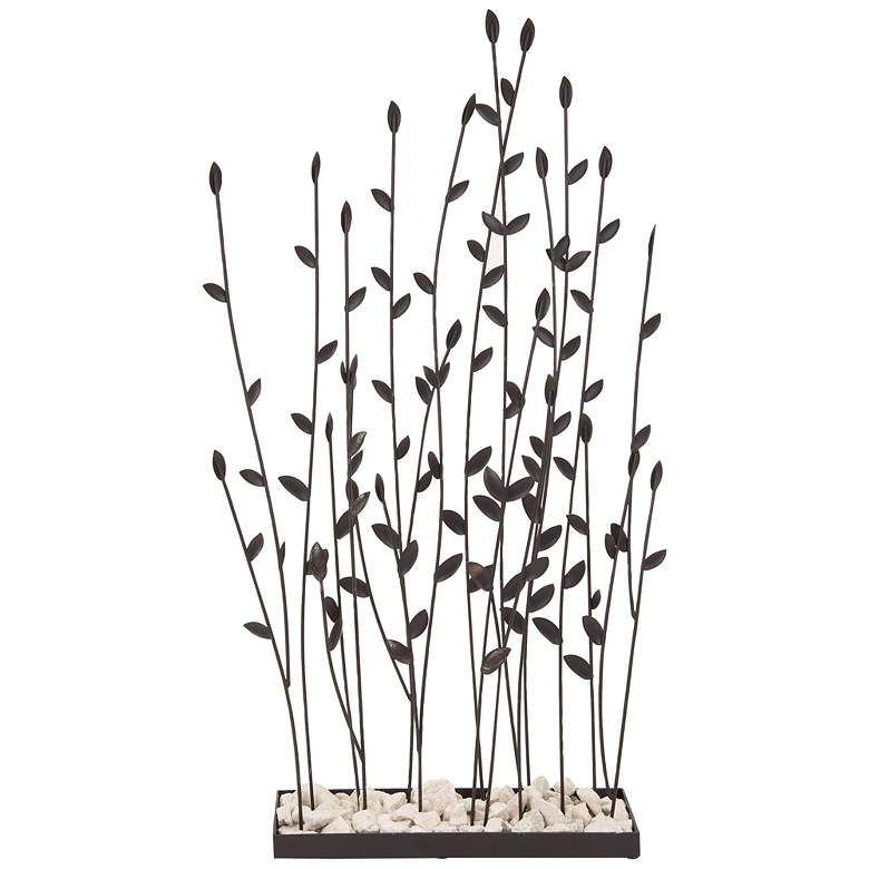 Image 1 Black Metal Contemporary Sculpture, 14" x 5" x 31"