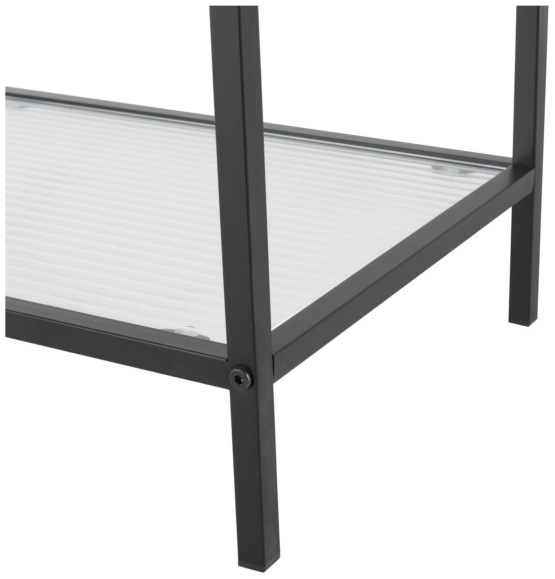 Image 3 Black Metal Contemporary Shelving Unit, 32" x 13" x 58" more views