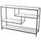 Black Metal Contemporary Shelving Unit, 47" x 14" x 32"