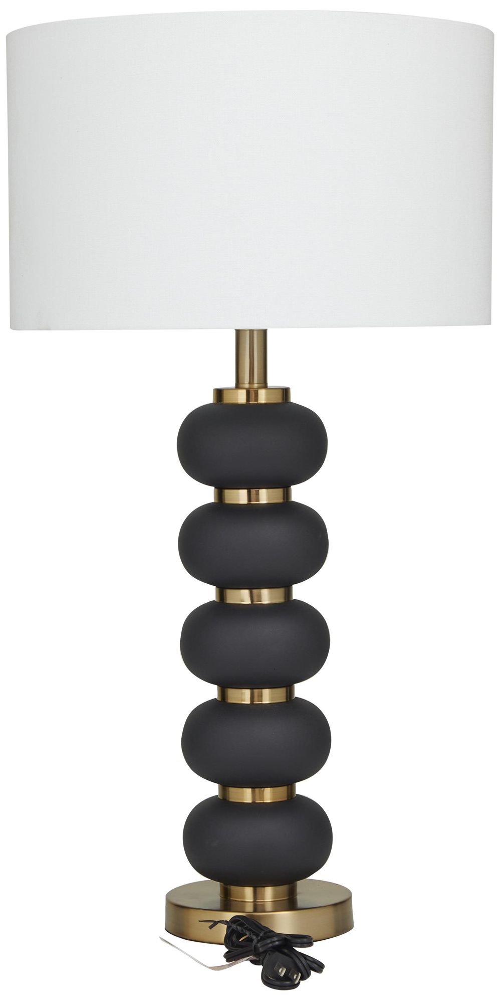 Image 4 Black Metal Contemporary Table Lamp, 15" x 15" x 28" more views