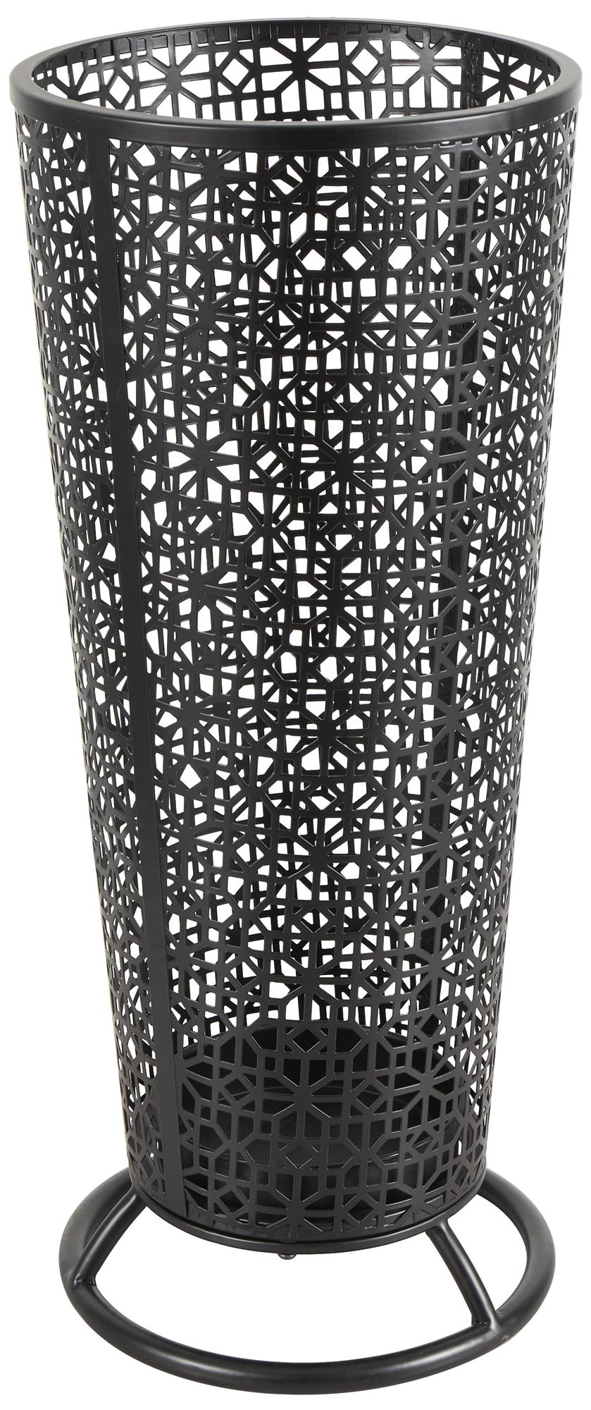 Image 2 Black Metal Contemporary Umbrella Stand, 11" x 11" x 25"