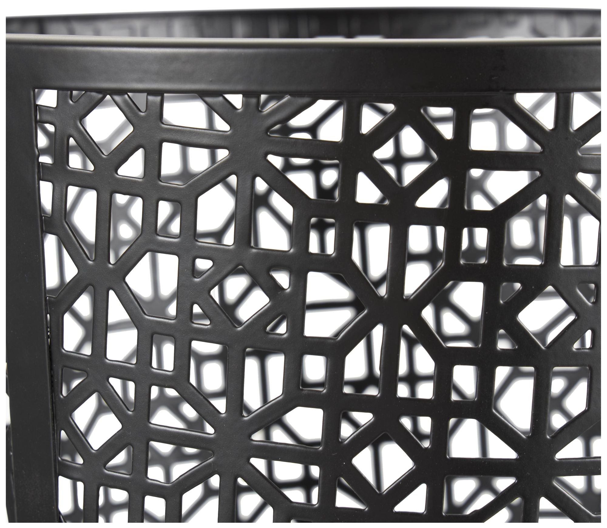 Image 3 Black Metal Contemporary Umbrella Stand, 11" x 11" x 25" more views