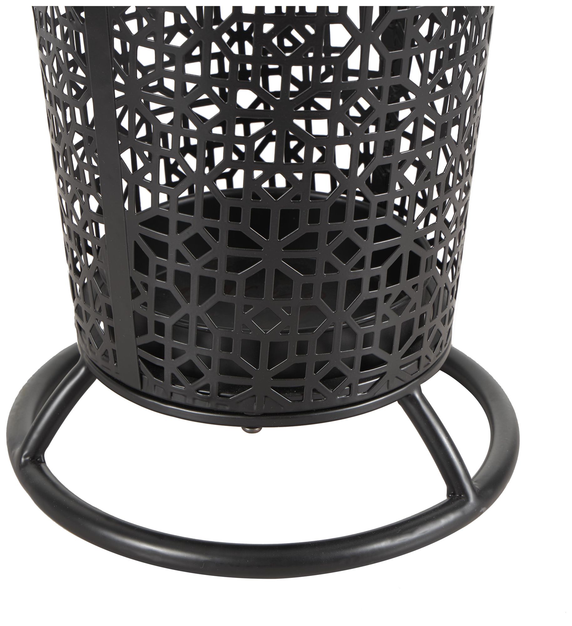 Image 4 Black Metal Contemporary Umbrella Stand, 11" x 11" x 25" more views