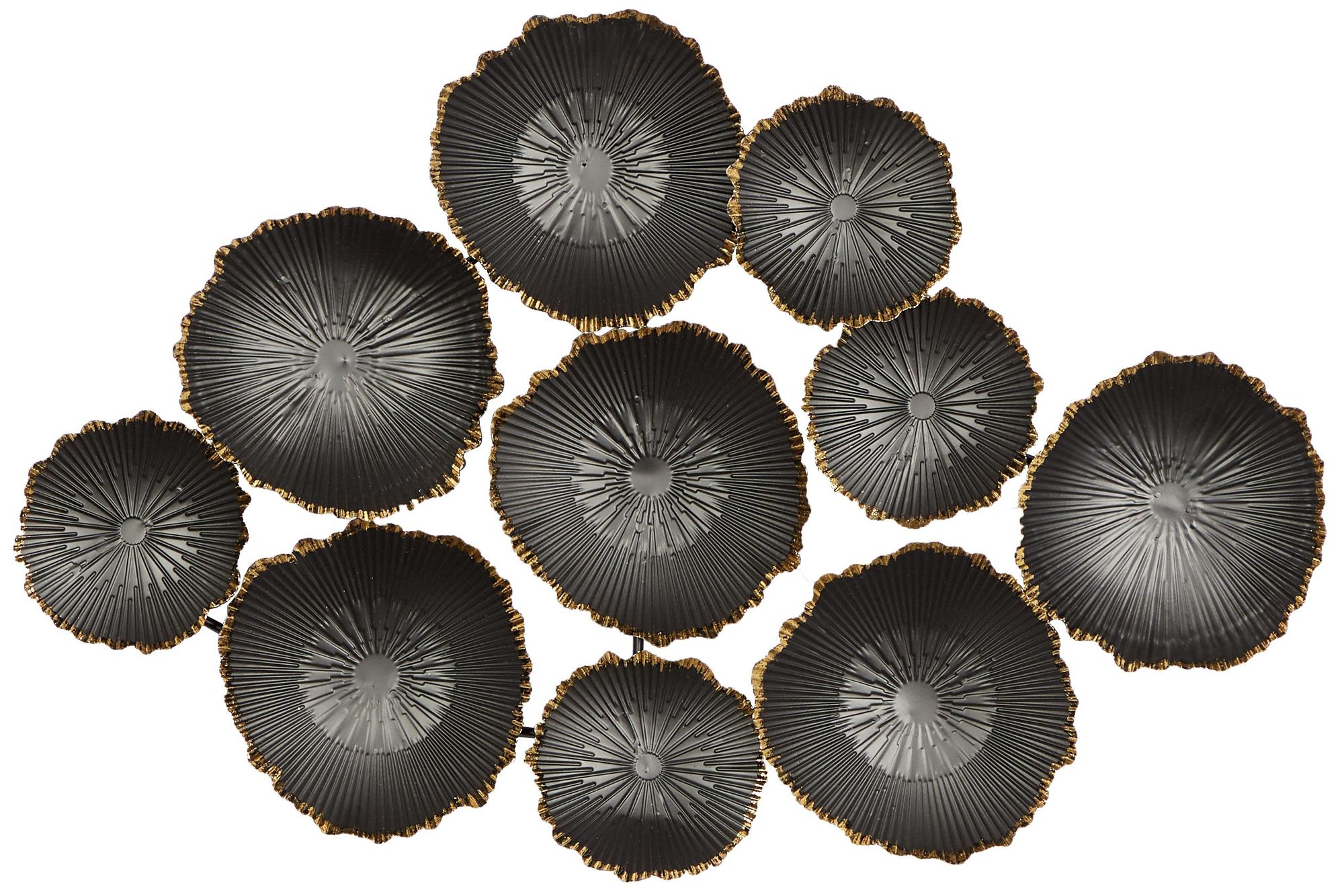 Image 2 Black Metal Contemporary Wall Decor, 26" x 2" x 23"