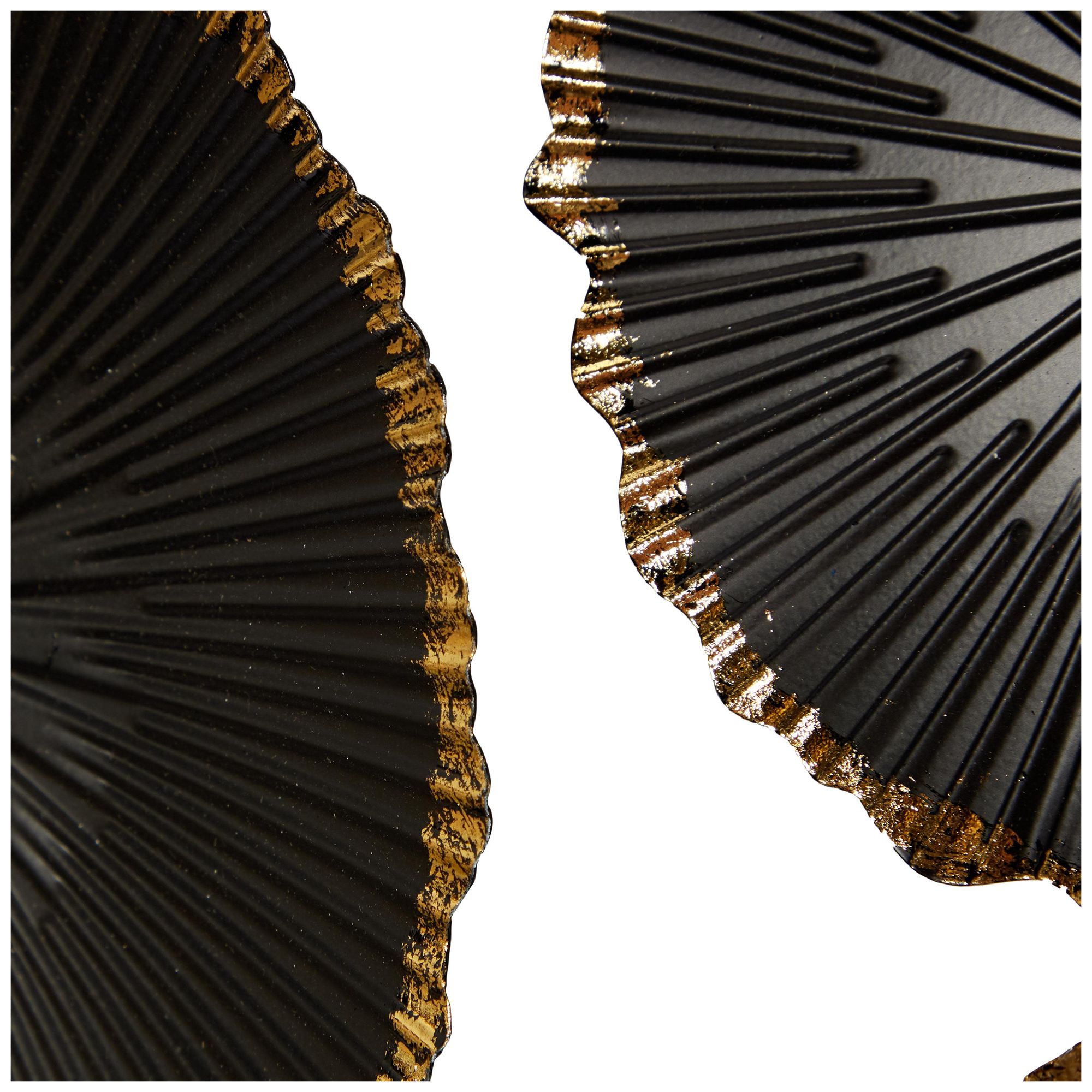 Image 3 Black Metal Contemporary Wall Decor, 26" x 2" x 23" more views