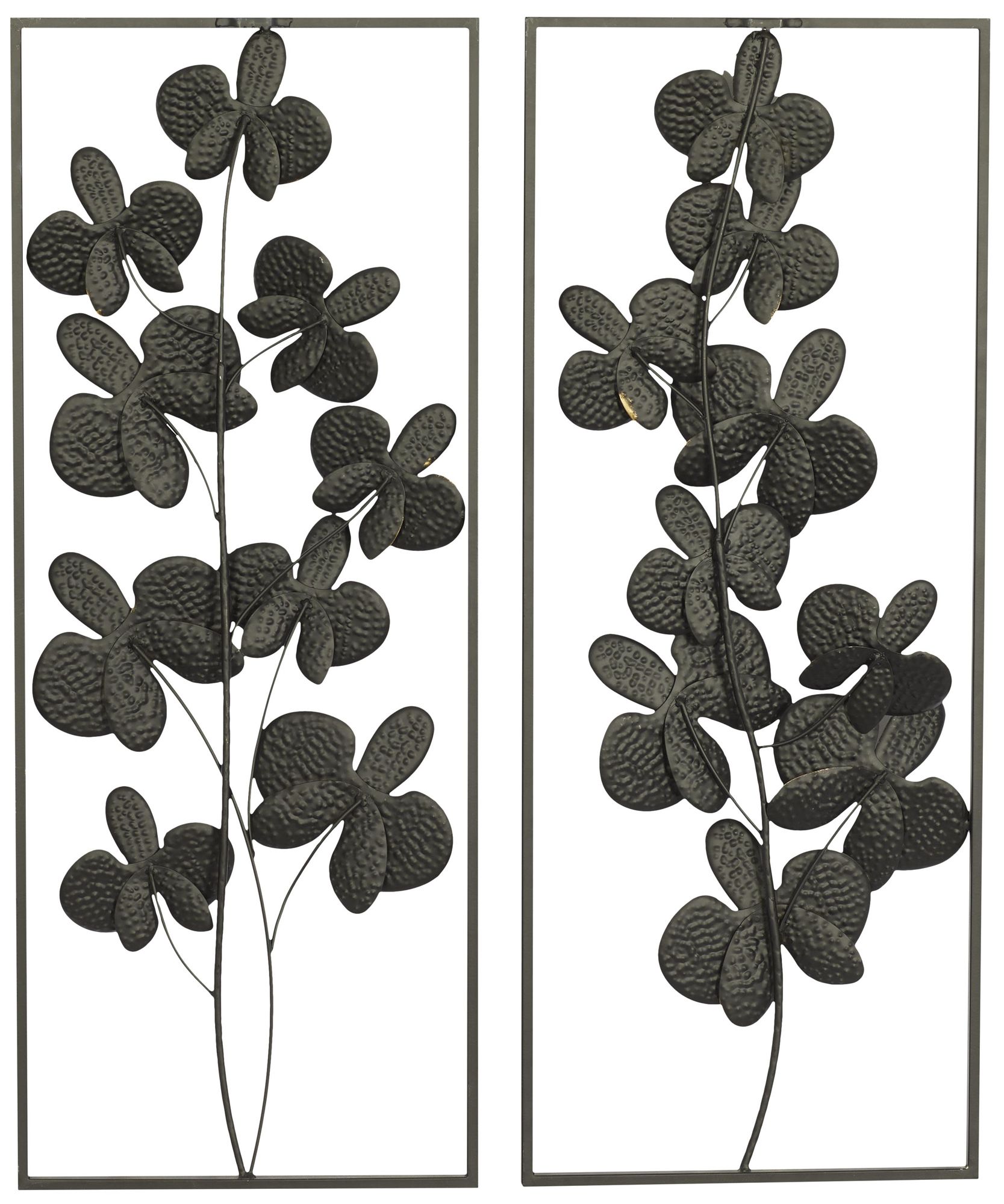 Image 5 Black Metal Contemporary Wall Decor, S/2 14"W, 36"H more views