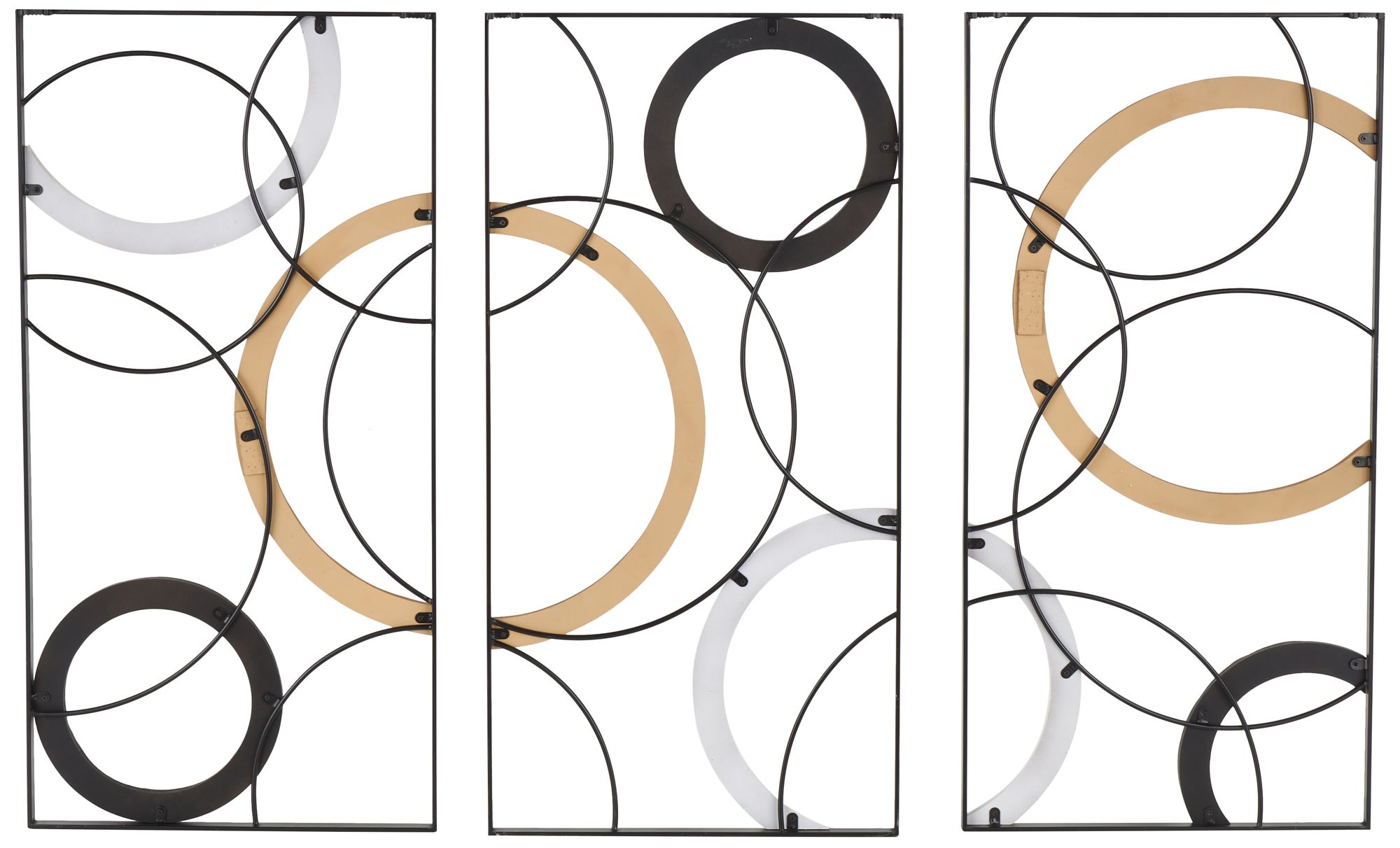 Image 5 Black Metal Contemporary Wall Decor, S/3 18"W, 36"H more views