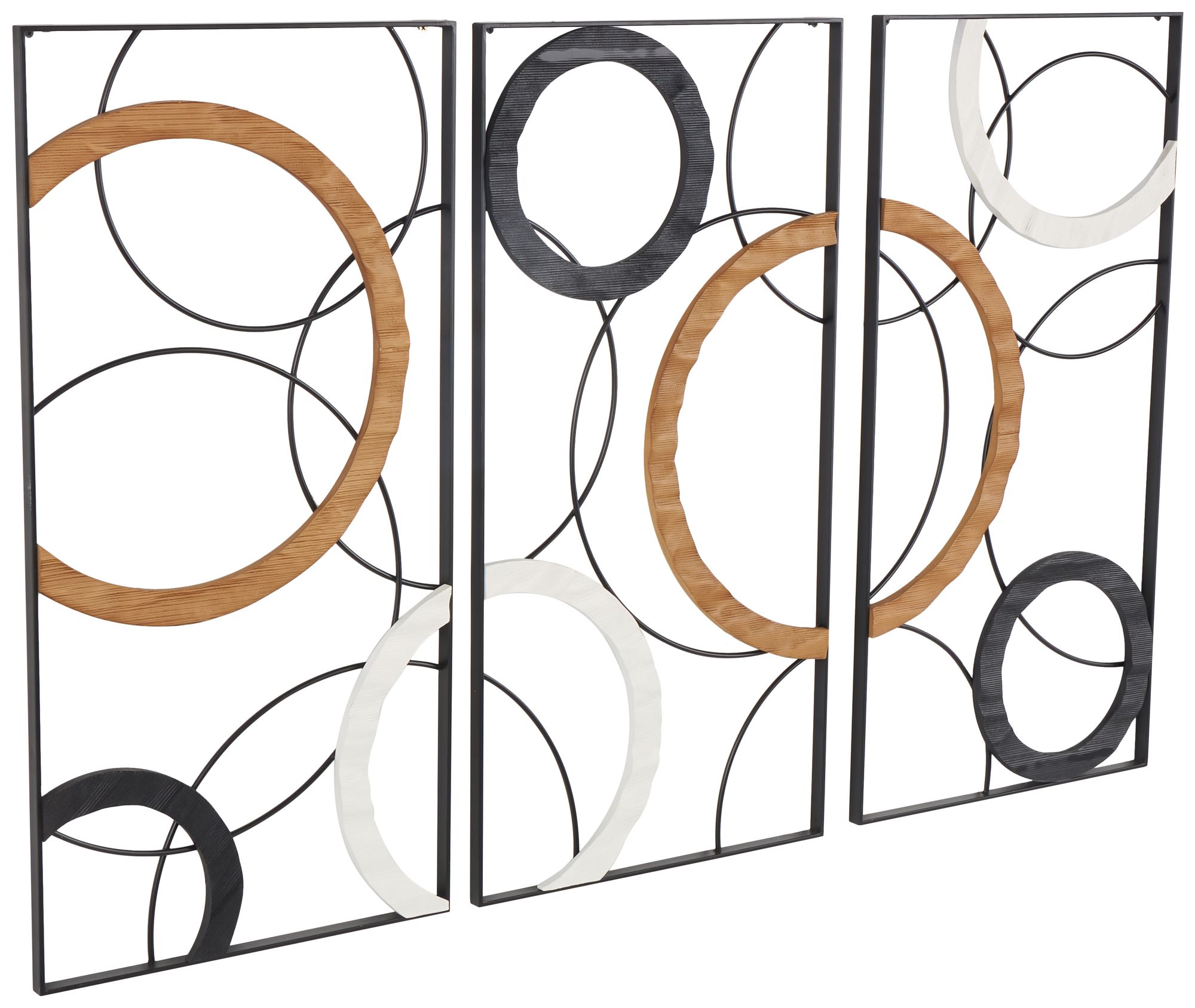 Image 6 Black Metal Contemporary Wall Decor, S/3 18"W, 36"H more views