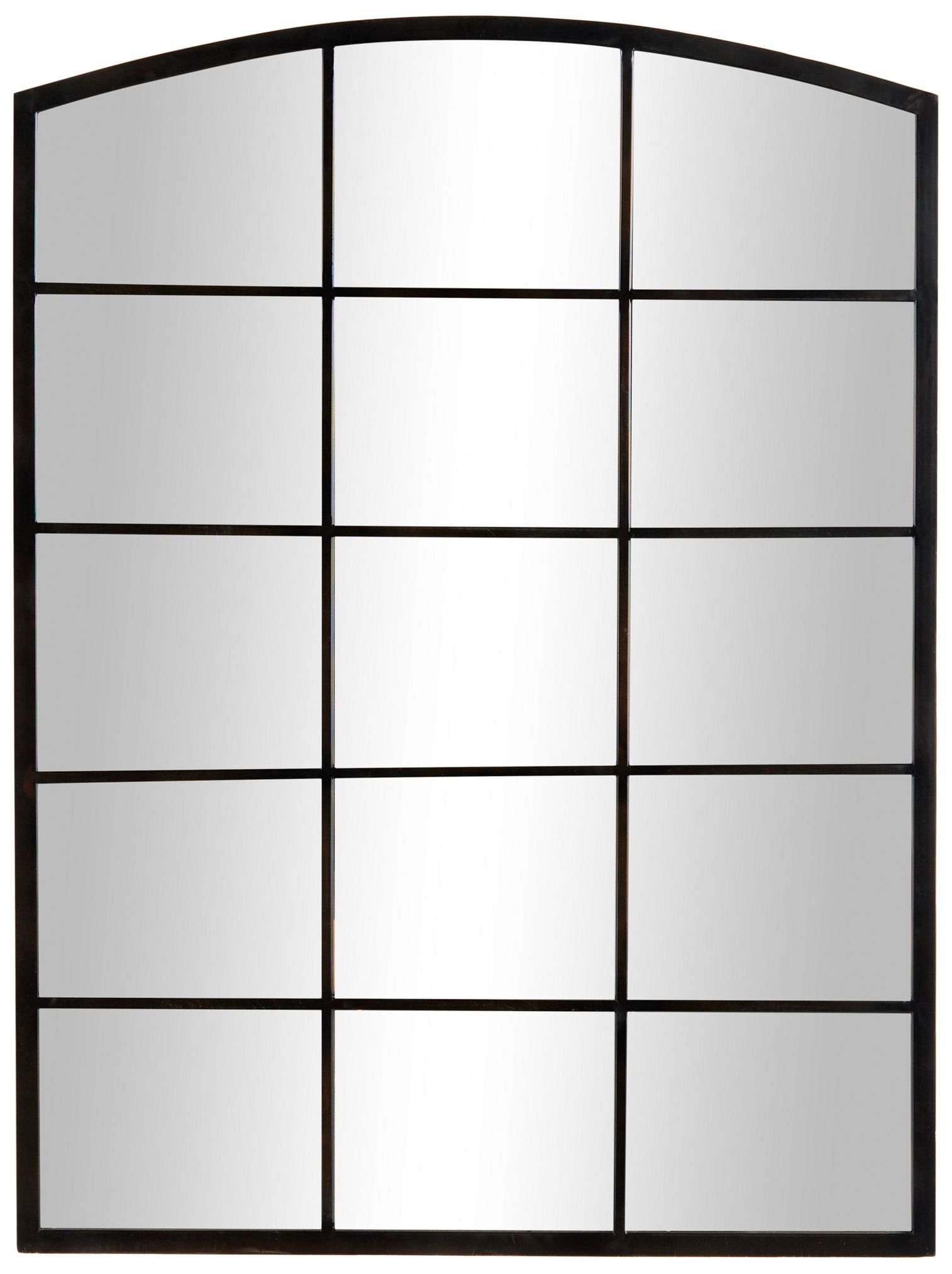 Image 2 Black Metal Contemporary Wall Mirror, 30" x 1" x 40"