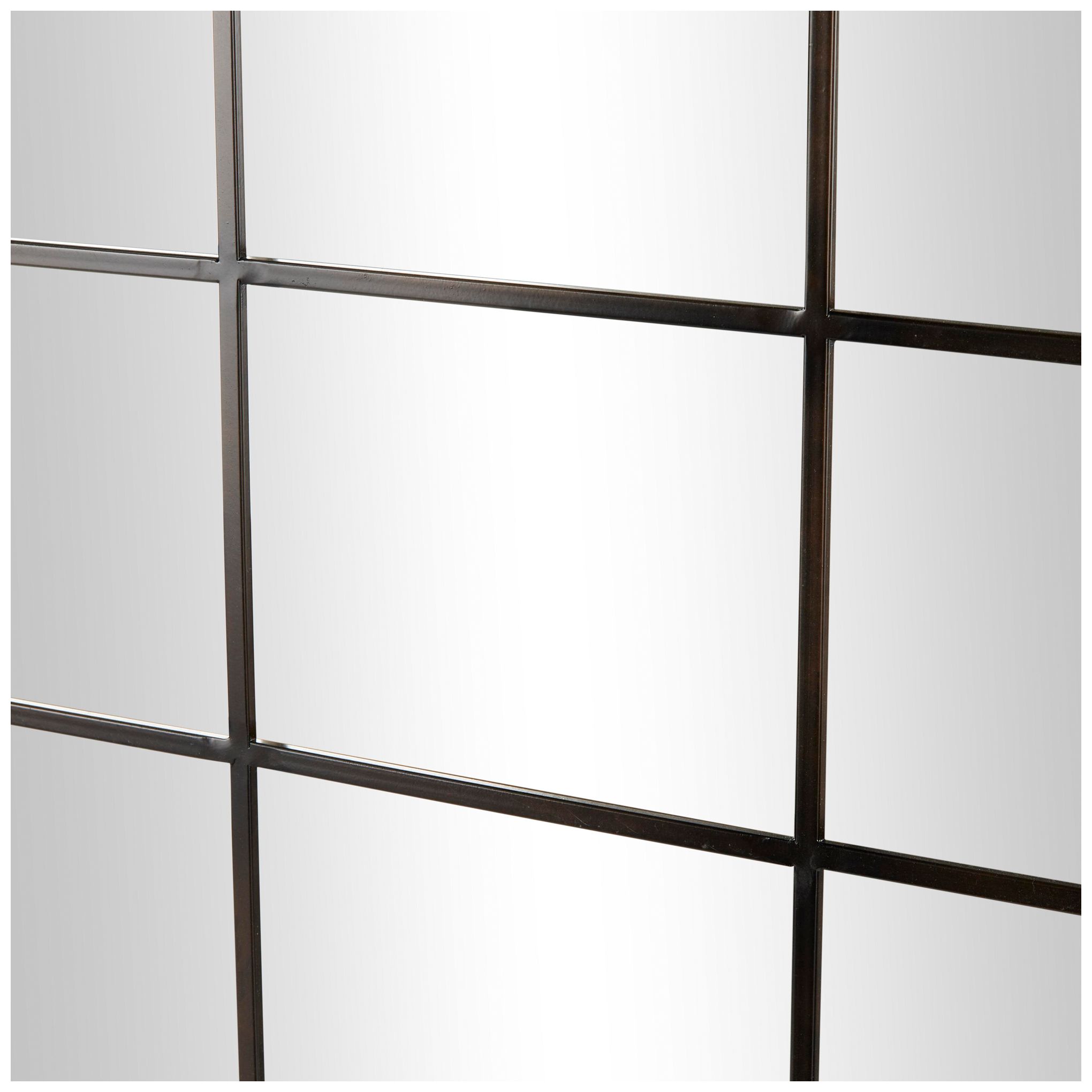 Image 3 Black Metal Contemporary Wall Mirror, 30" x 1" x 40" more views