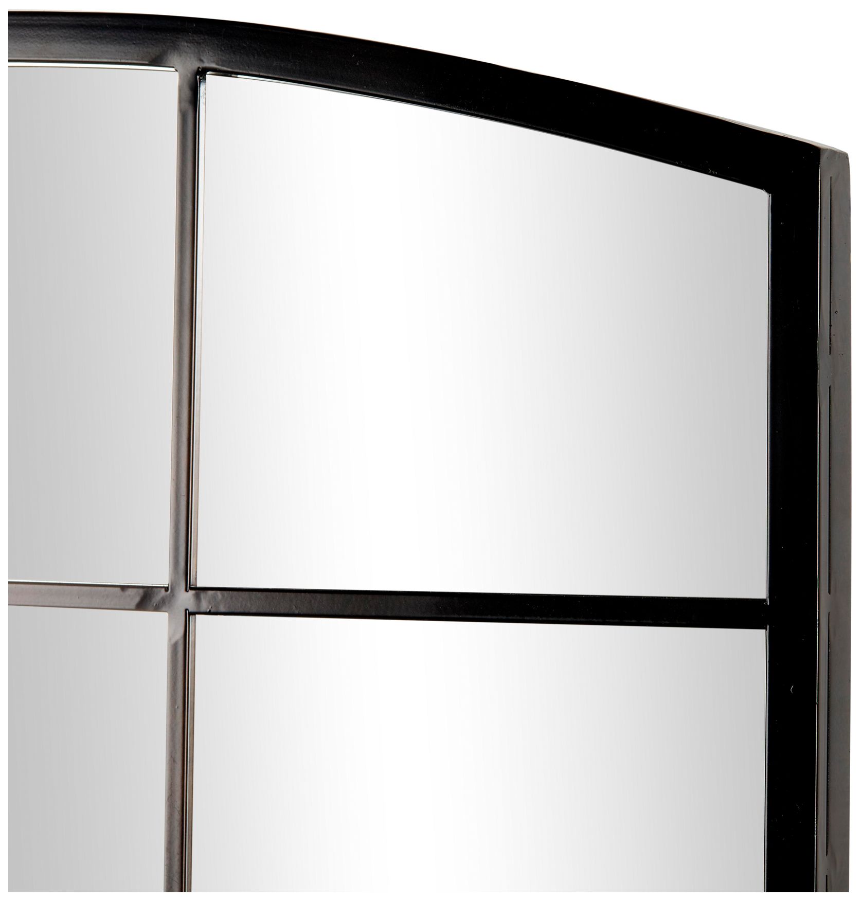 Image 4 Black Metal Contemporary Wall Mirror, 30" x 1" x 40" more views