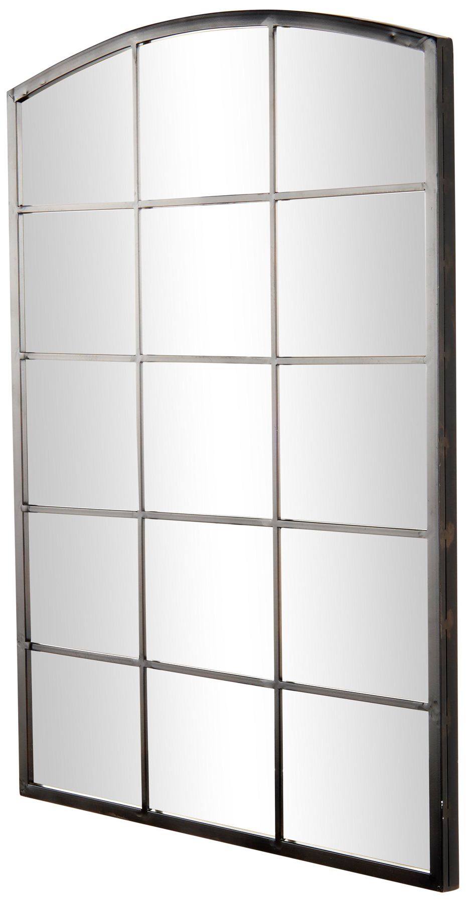 Image 6 Black Metal Contemporary Wall Mirror, 30" x 1" x 40" more views