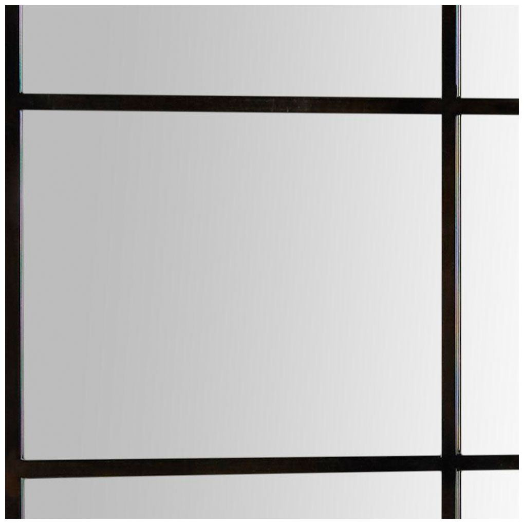 Image 3 Black Metal Contemporary Wall Mirror, 36" x 1" x 48" more views