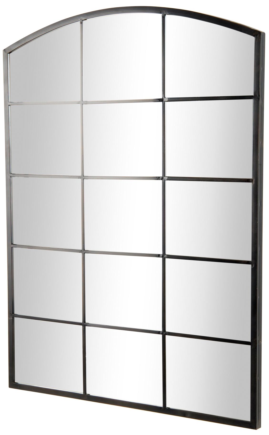 Image 6 Black Metal Contemporary Wall Mirror, 36" x 1" x 48" more views