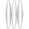 Black Metal Contemporary Wall Mirror, S/3 10"W, 47"H