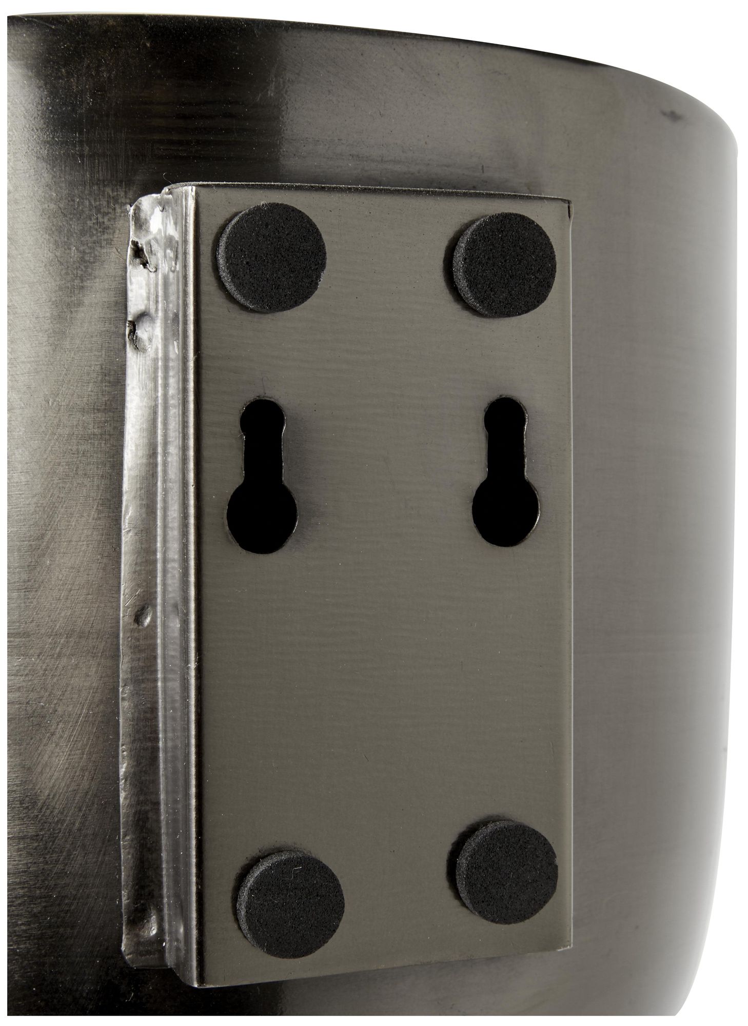 Image 3 Black Metal Contemporary Wall Planter, S/3 9", 7", 6"H more views