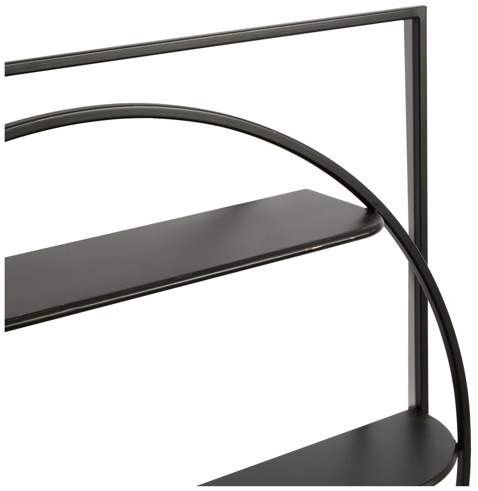 Image 3 Black Metal Contemporary Wall Shelf, 32" x 5" x 32" more views