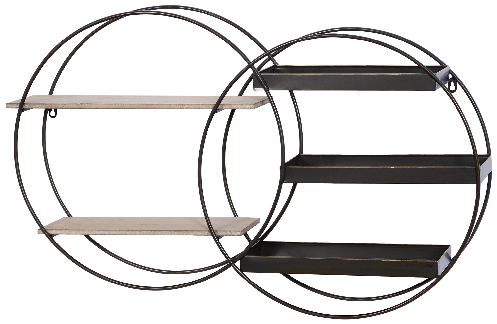 Image 2 Black Metal Contemporary Wall Shelf, 34" x 7" x 20"