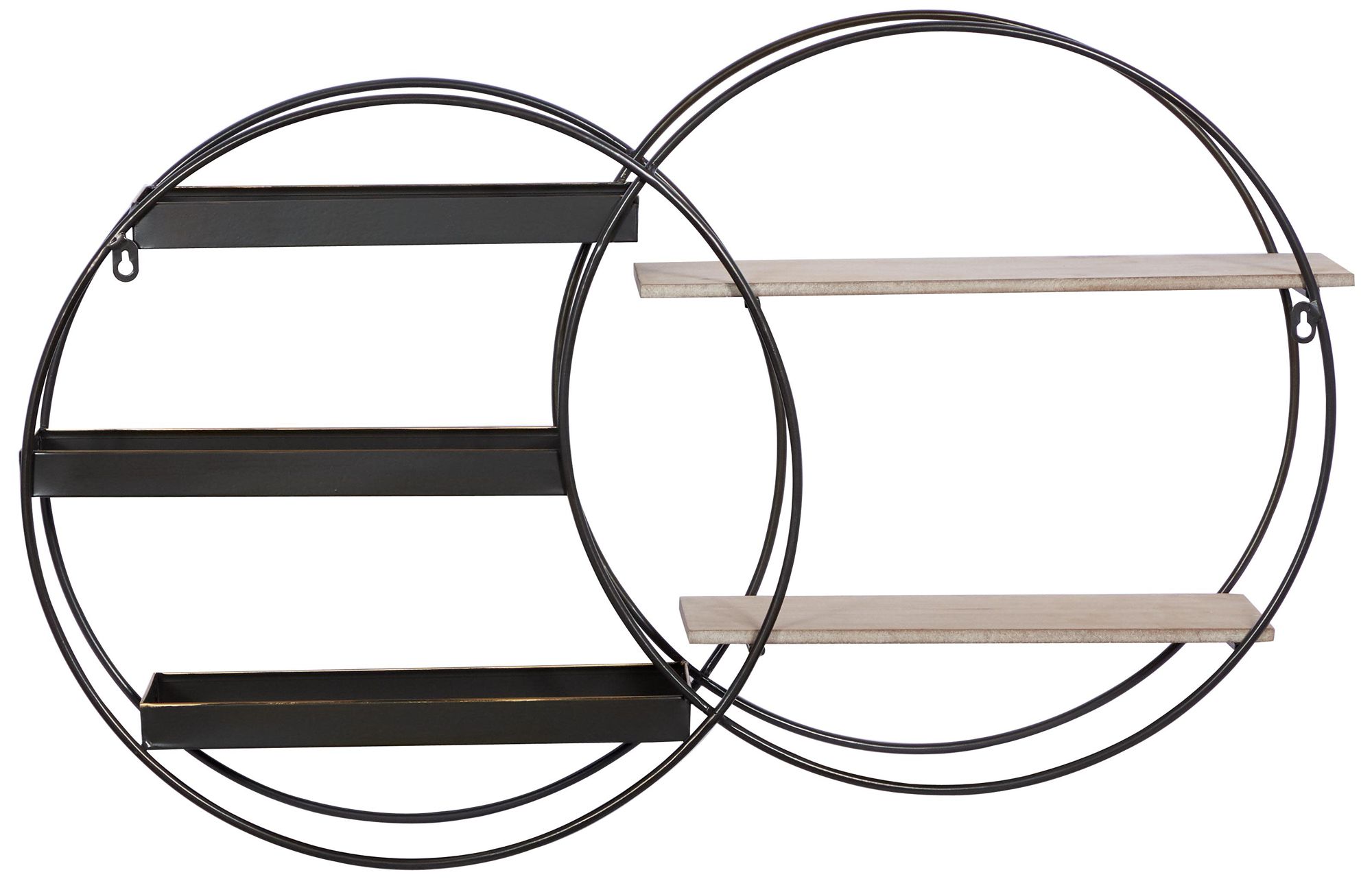 Image 5 Black Metal Contemporary Wall Shelf, 34" x 7" x 20" more views