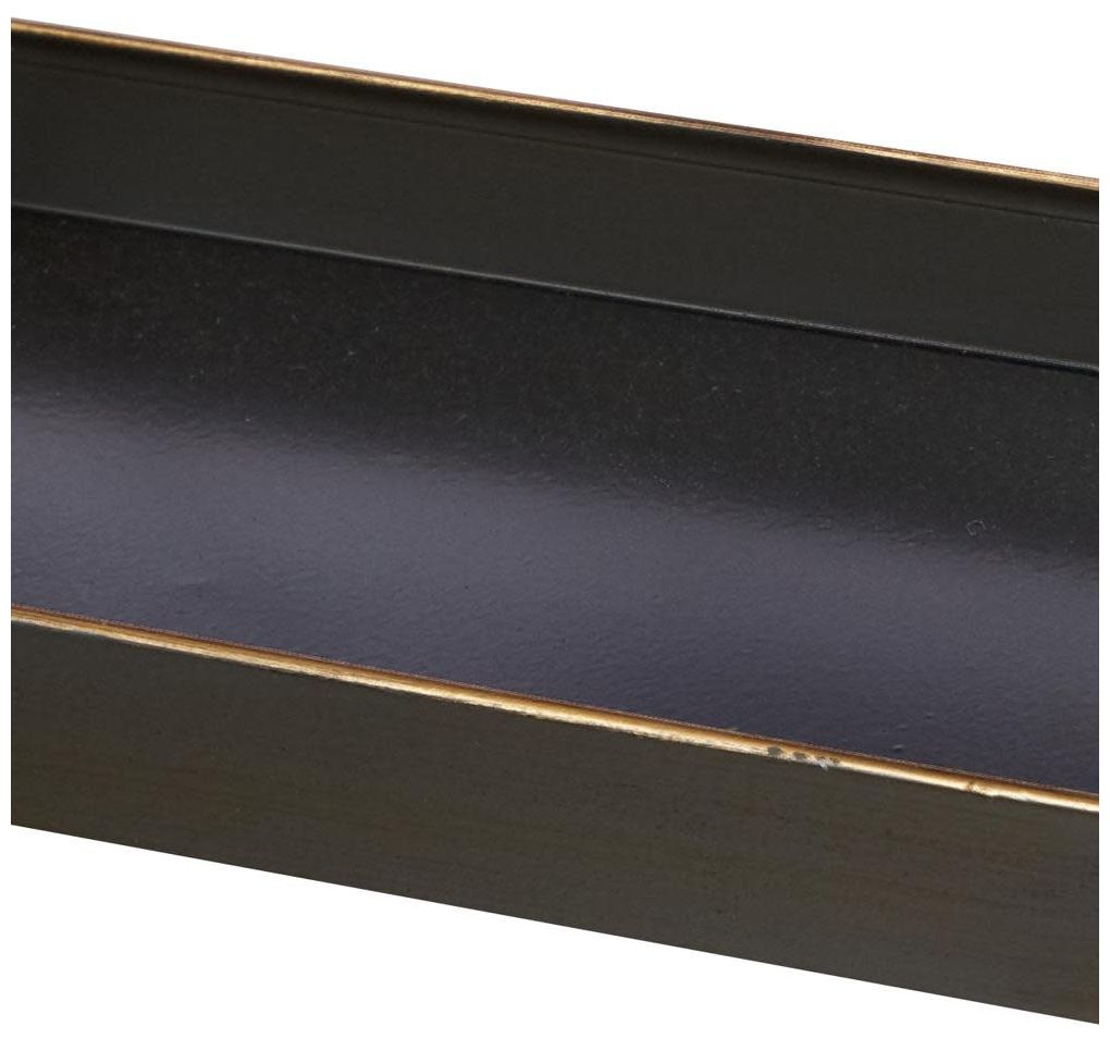 Black Metal Contemporary Wall Shelf, 34" x 7" x 20"