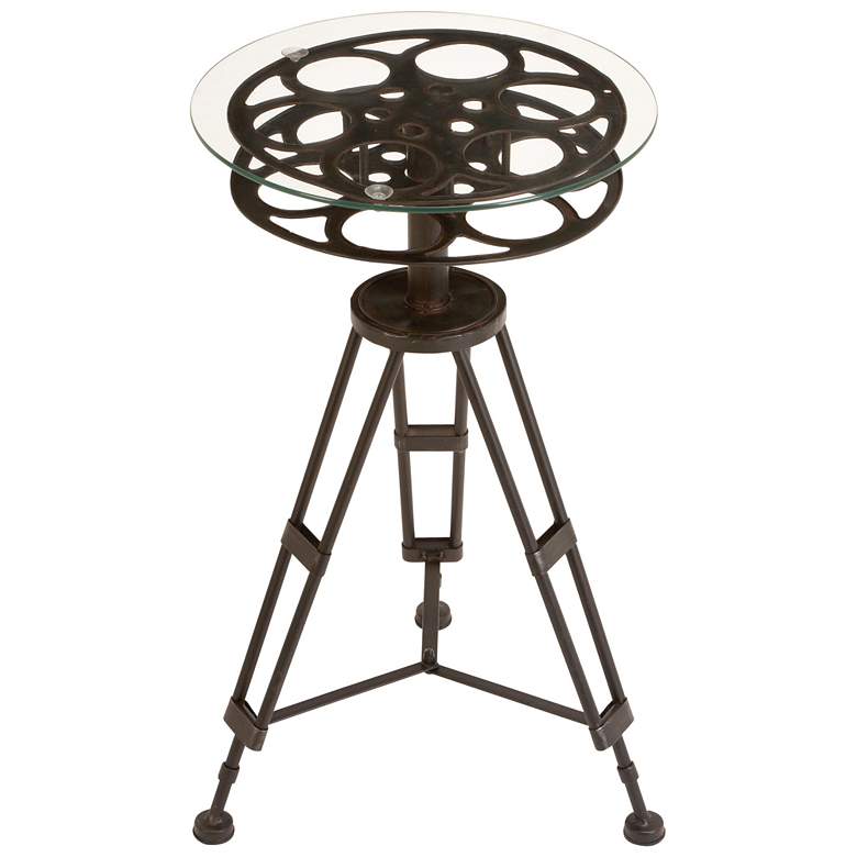 Image 1 Black Metal Eclectic Accent Table, 15" x 15" x 25"