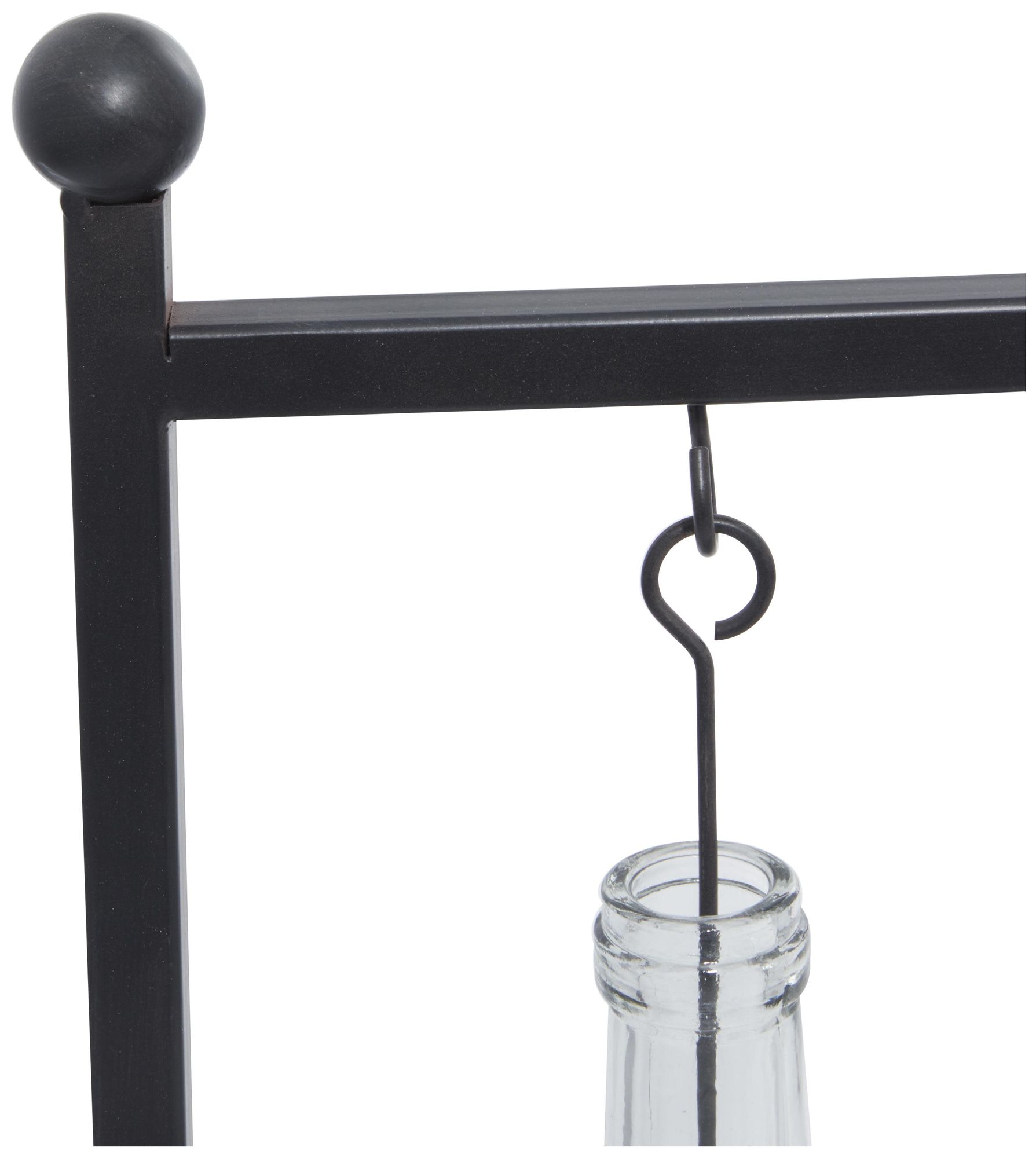 Image 4 Black Metal Farmhouse Candle Lantern, 36" x 6" x 20" more views