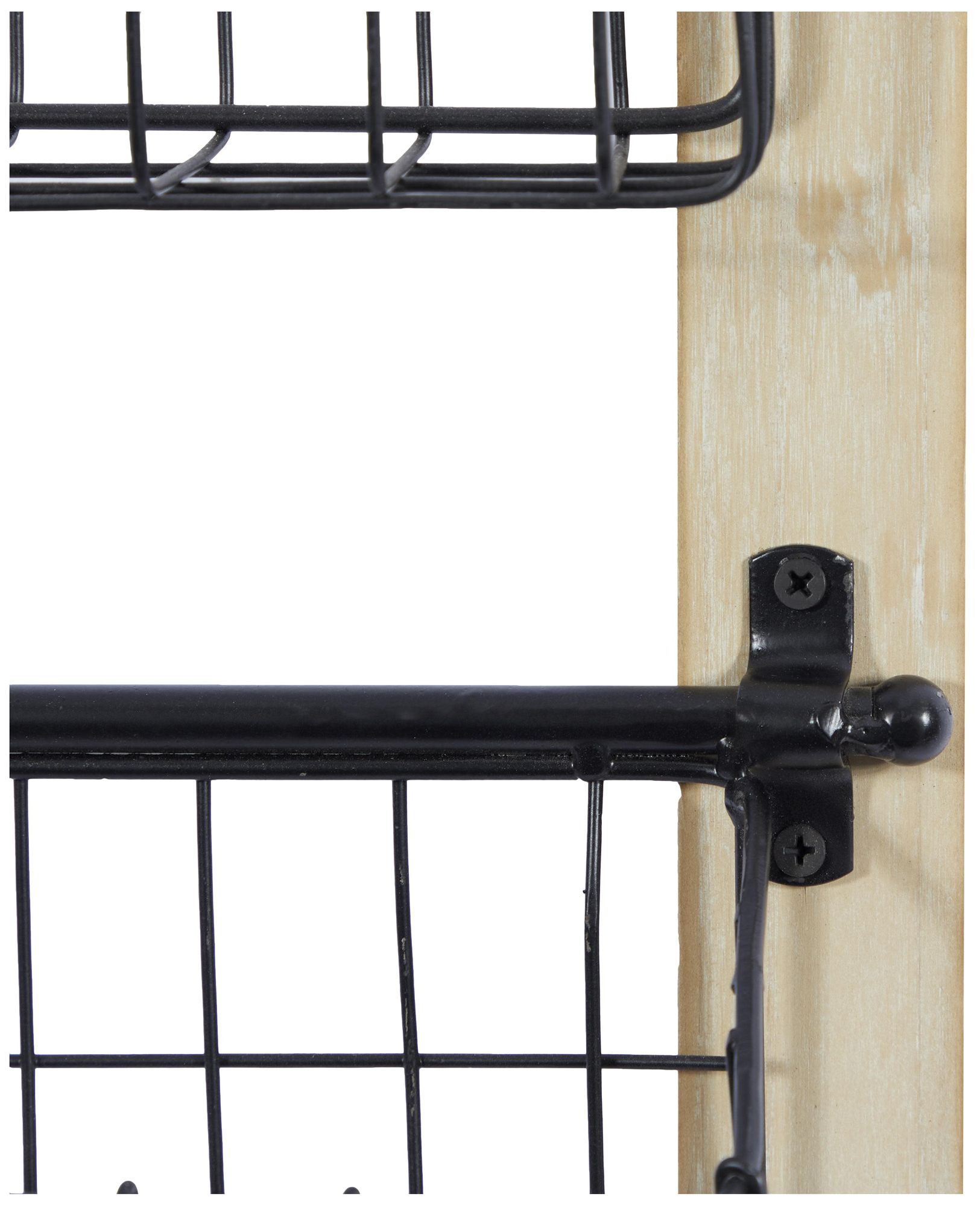 Image 3 Black Metal Farmhouse Magazine Rack Holder, 14" x 4" x 22" more views