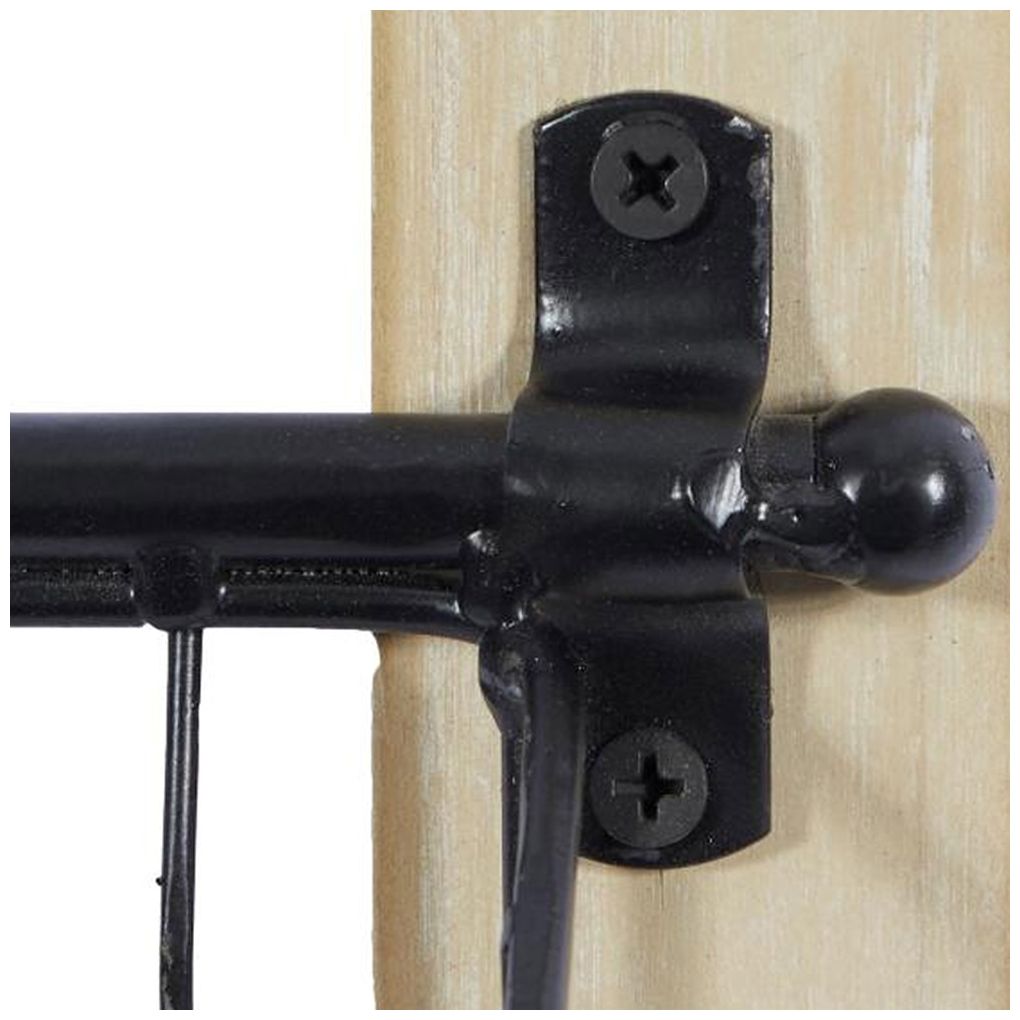 Image 7 Black Metal Farmhouse Magazine Rack Holder, 14" x 4" x 22" more views