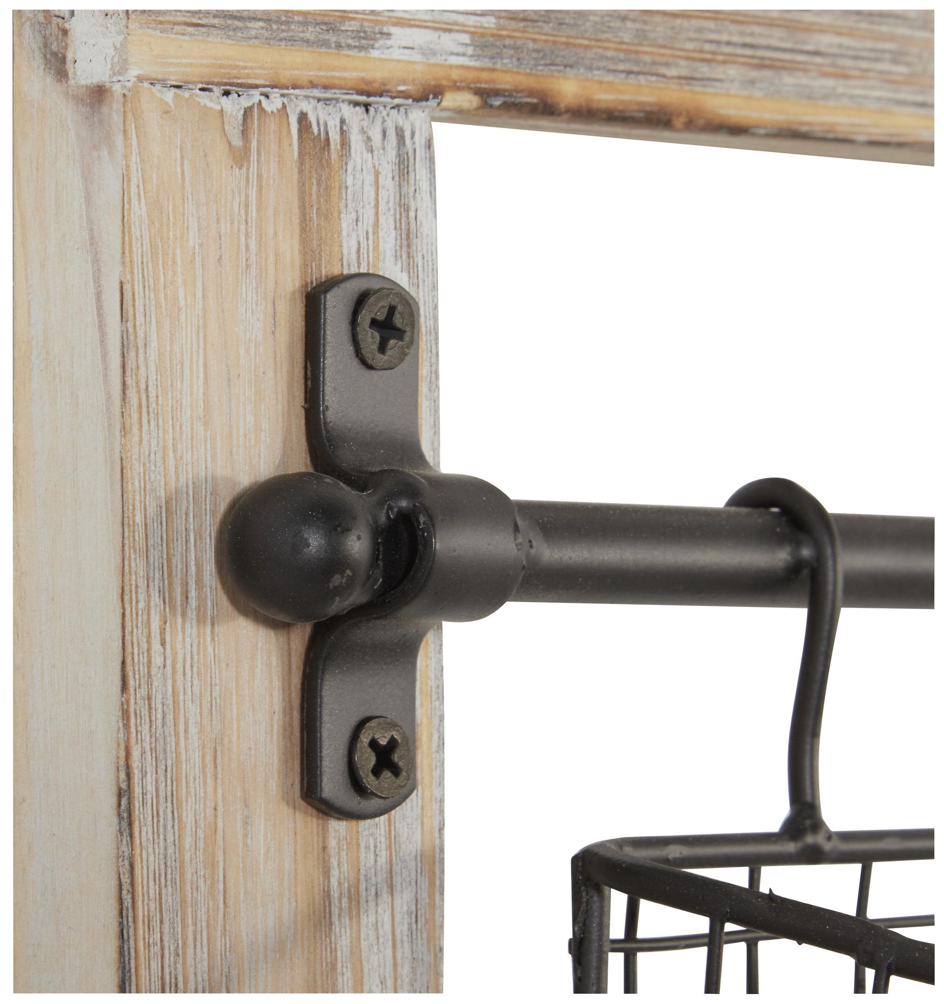 Image 3 Black Metal Farmhouse Magazine Rack Holder, 14" x 4" x 36" more views