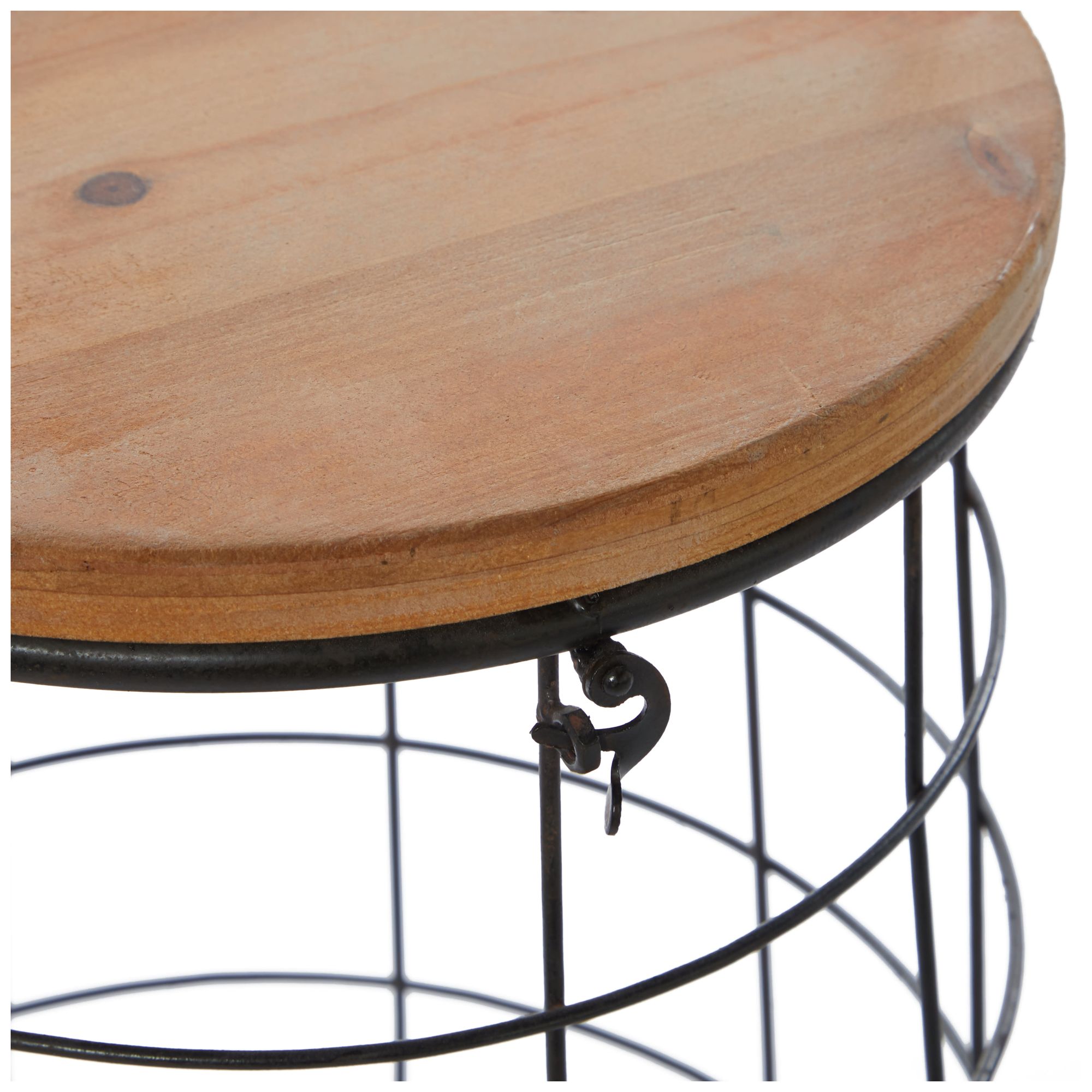 Image 4 Black Metal Farmhouse Storage Basket, S/3 18", 20", 23"H more views