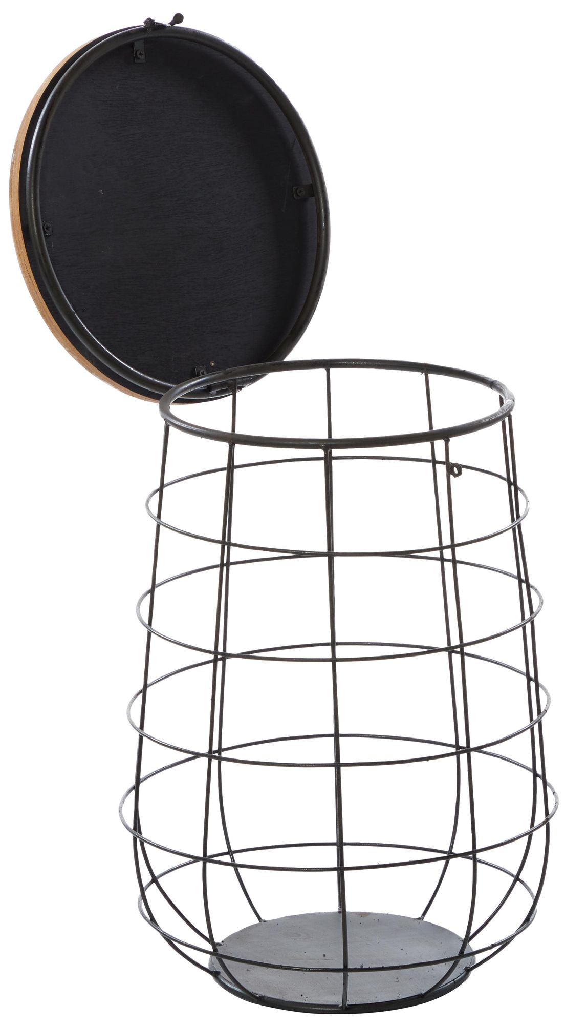 Image 5 Black Metal Farmhouse Storage Basket, S/3 18", 20", 23"H more views