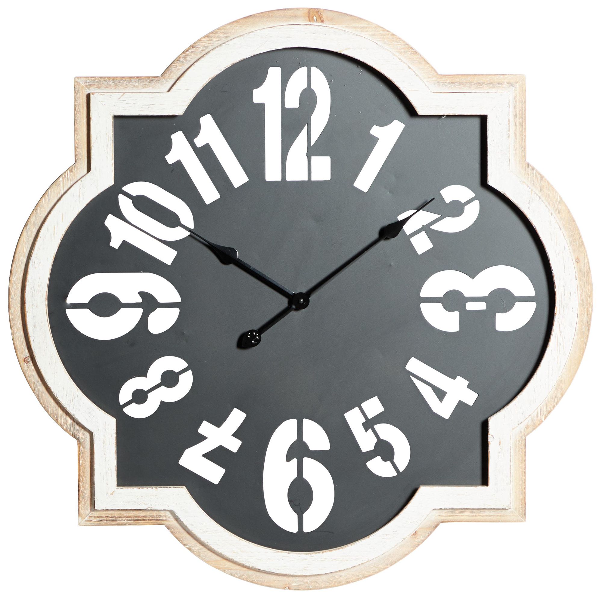 Image 2 Black Metal Farmhouse Wall Clock, 32" x 2" x 32"