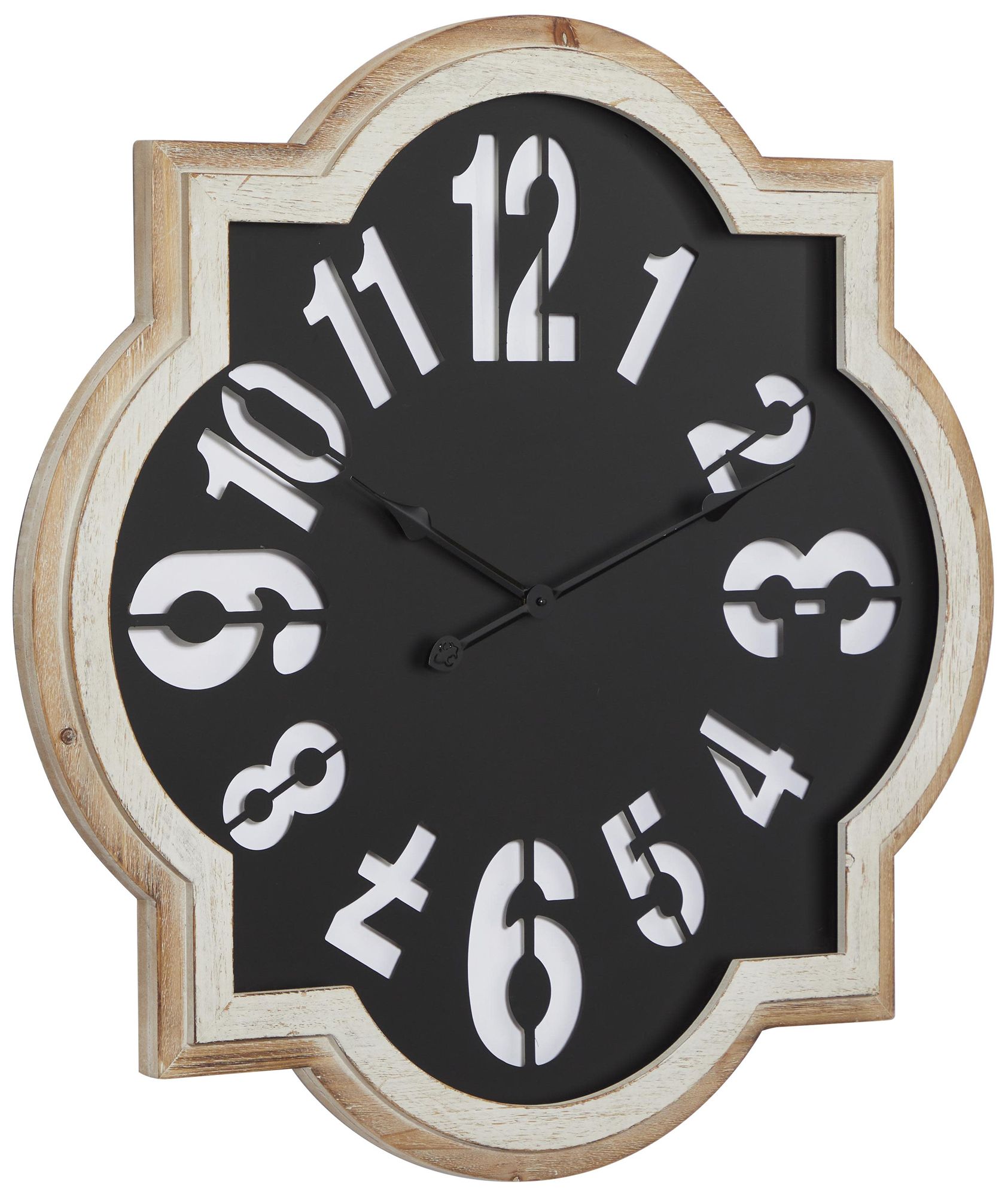 Image 6 Black Metal Farmhouse Wall Clock, 32" x 2" x 32" more views