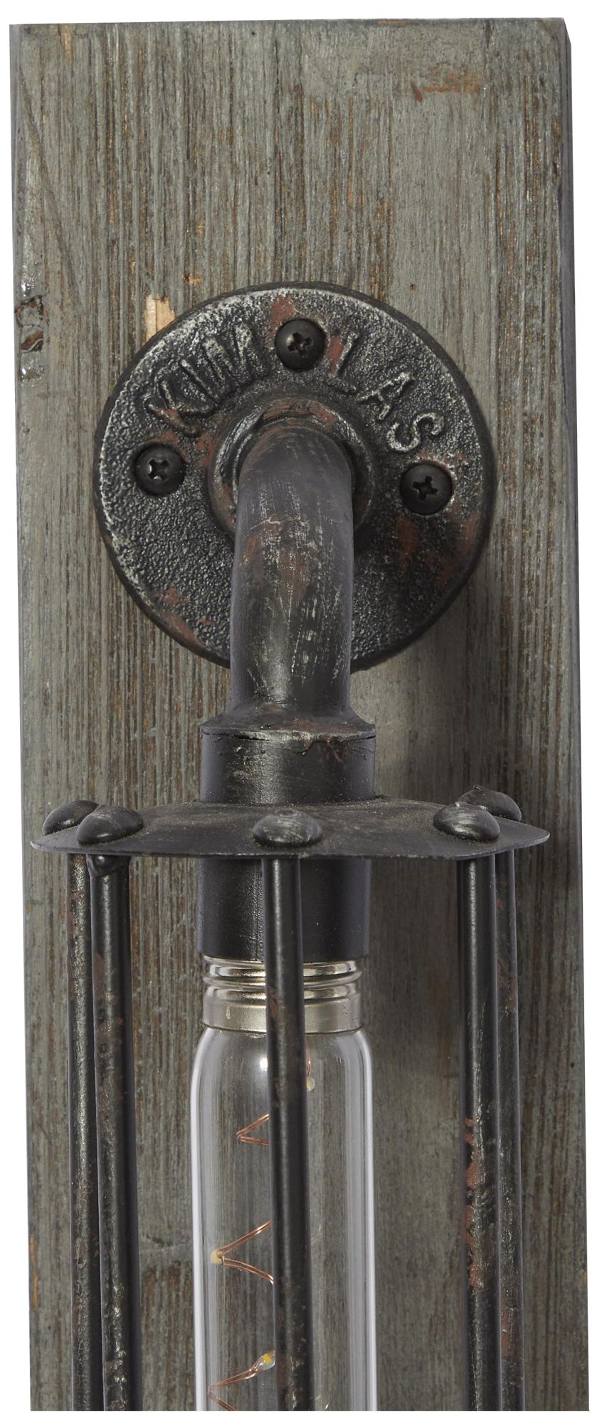 Image 3 Black Metal Geometric Battery Operated Accent Lamp, 4" x 6" x 20& more views