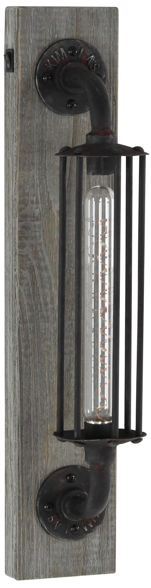 Image 5 Black Metal Geometric Battery Operated Accent Lamp, 4" x 6" x 20& more views