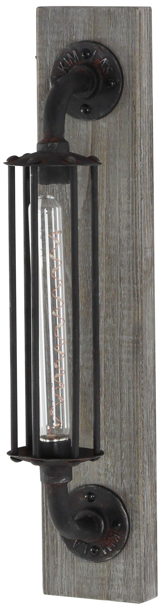 Image 6 Black Metal Geometric Battery Operated Accent Lamp, 4" x 6" x 20& more views