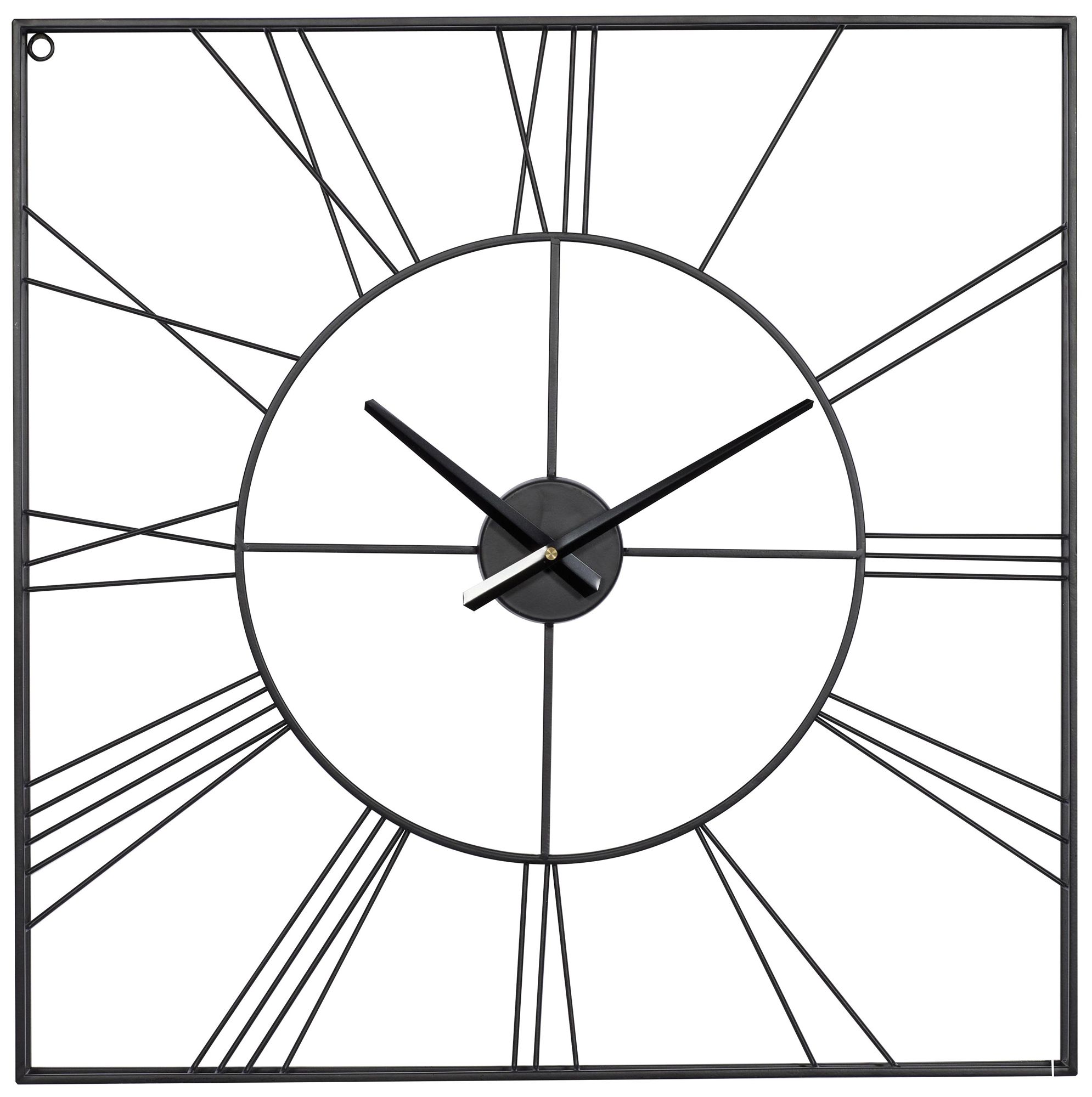 Image 2 Black Metal Glam Wall Clock, 24" x 2" x 24"