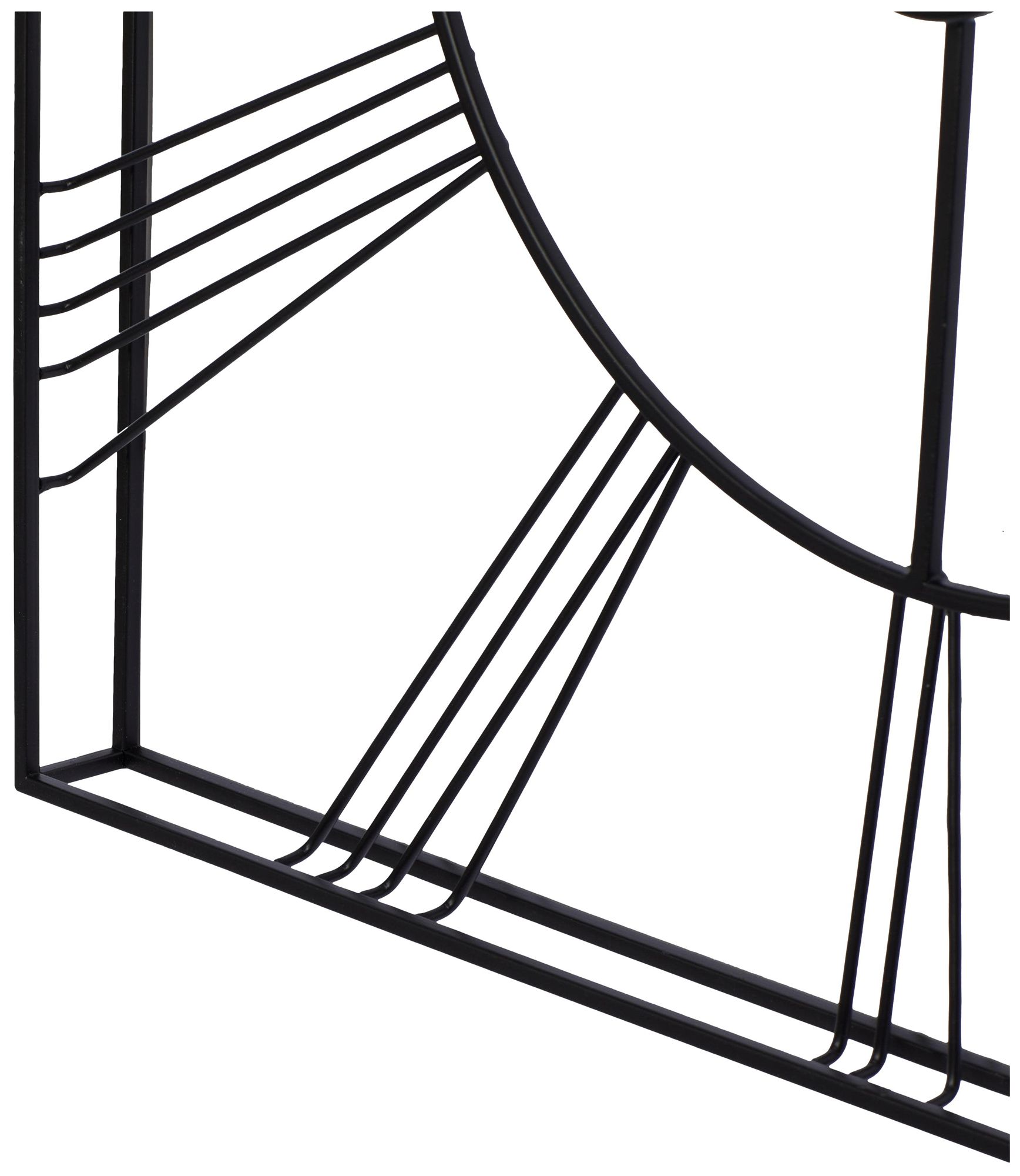 Image 4 Black Metal Glam Wall Clock, 24" x 2" x 24" more views