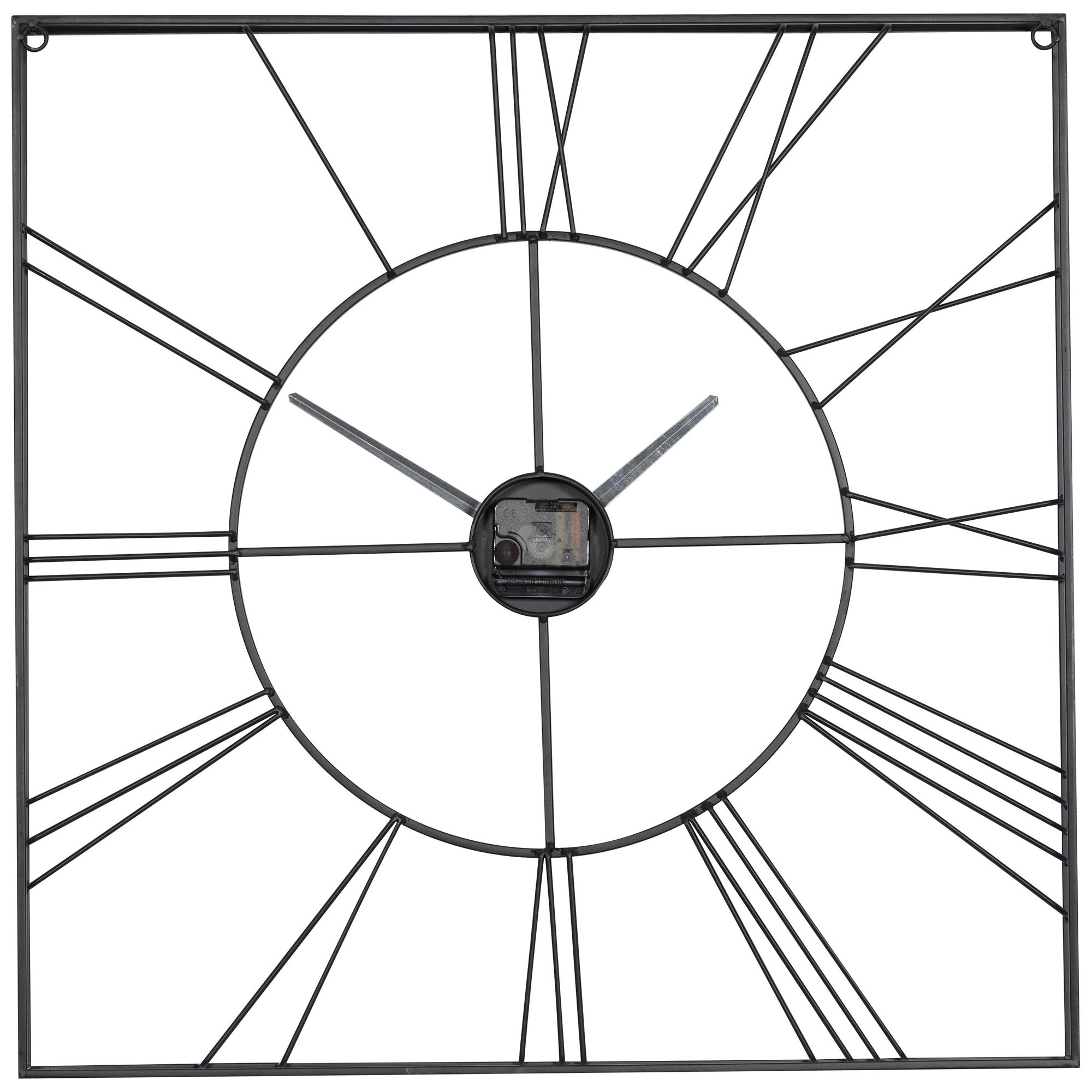 Image 6 Black Metal Glam Wall Clock, 24" x 2" x 24" more views