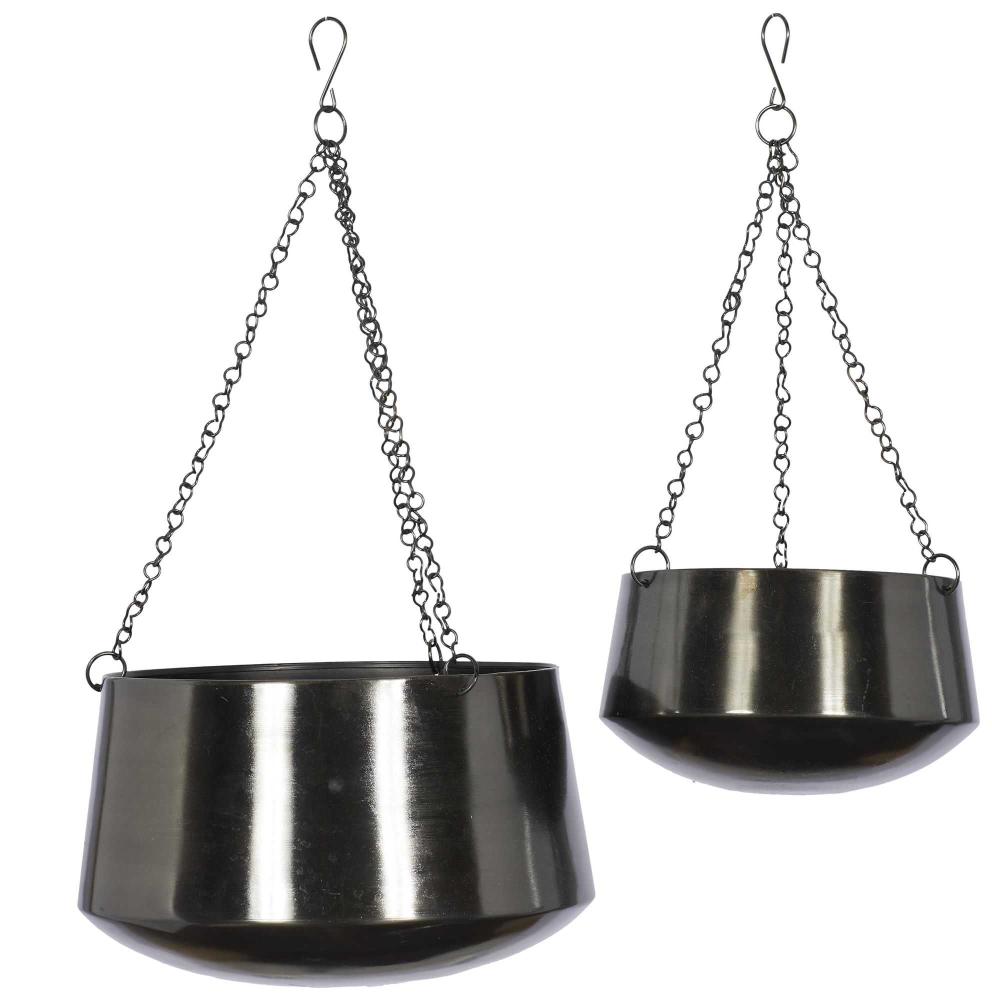 Image 5 Black Metal Glam Wall Planter, S/2 5", 7"H more views