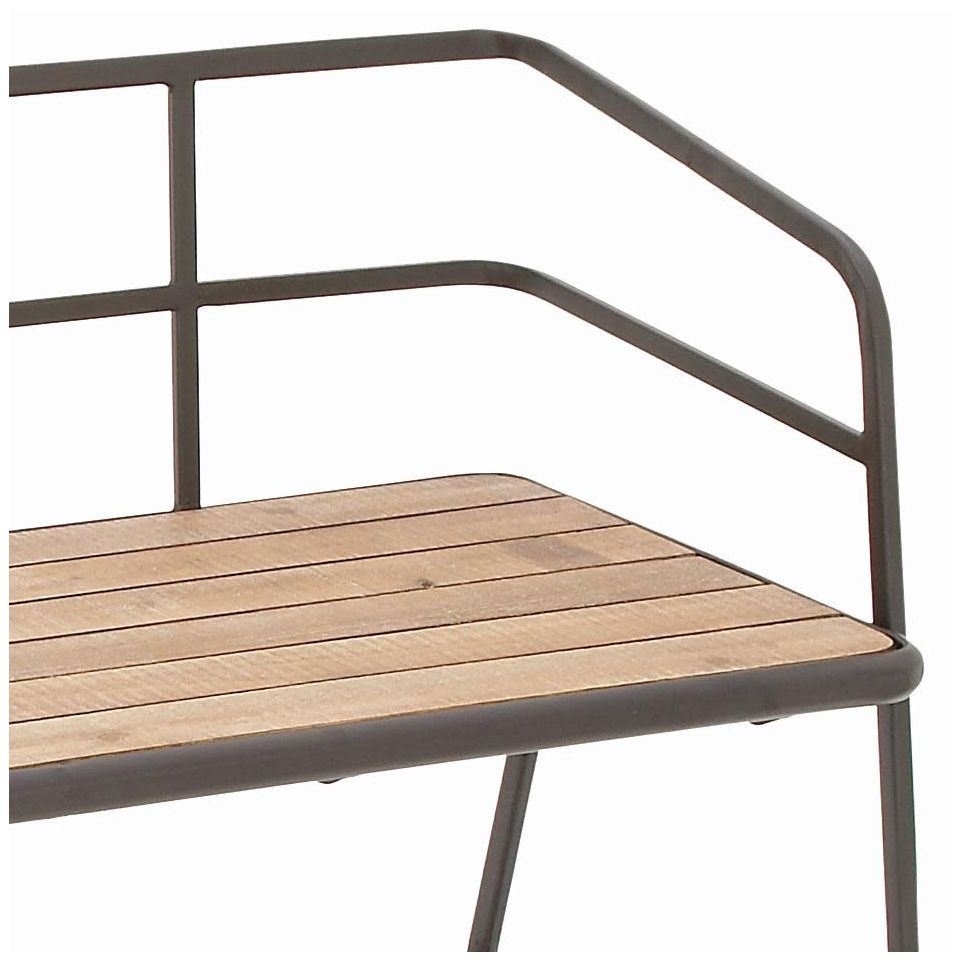 Image 3 Black Metal Industrial Bench, 45" x 18" x 28" more views