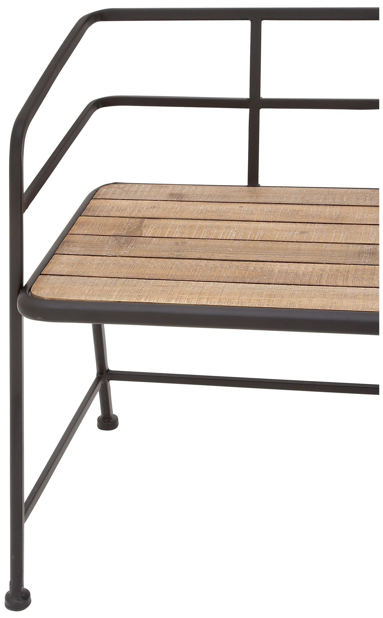 Image 4 Black Metal Industrial Bench, 45" x 18" x 28" more views