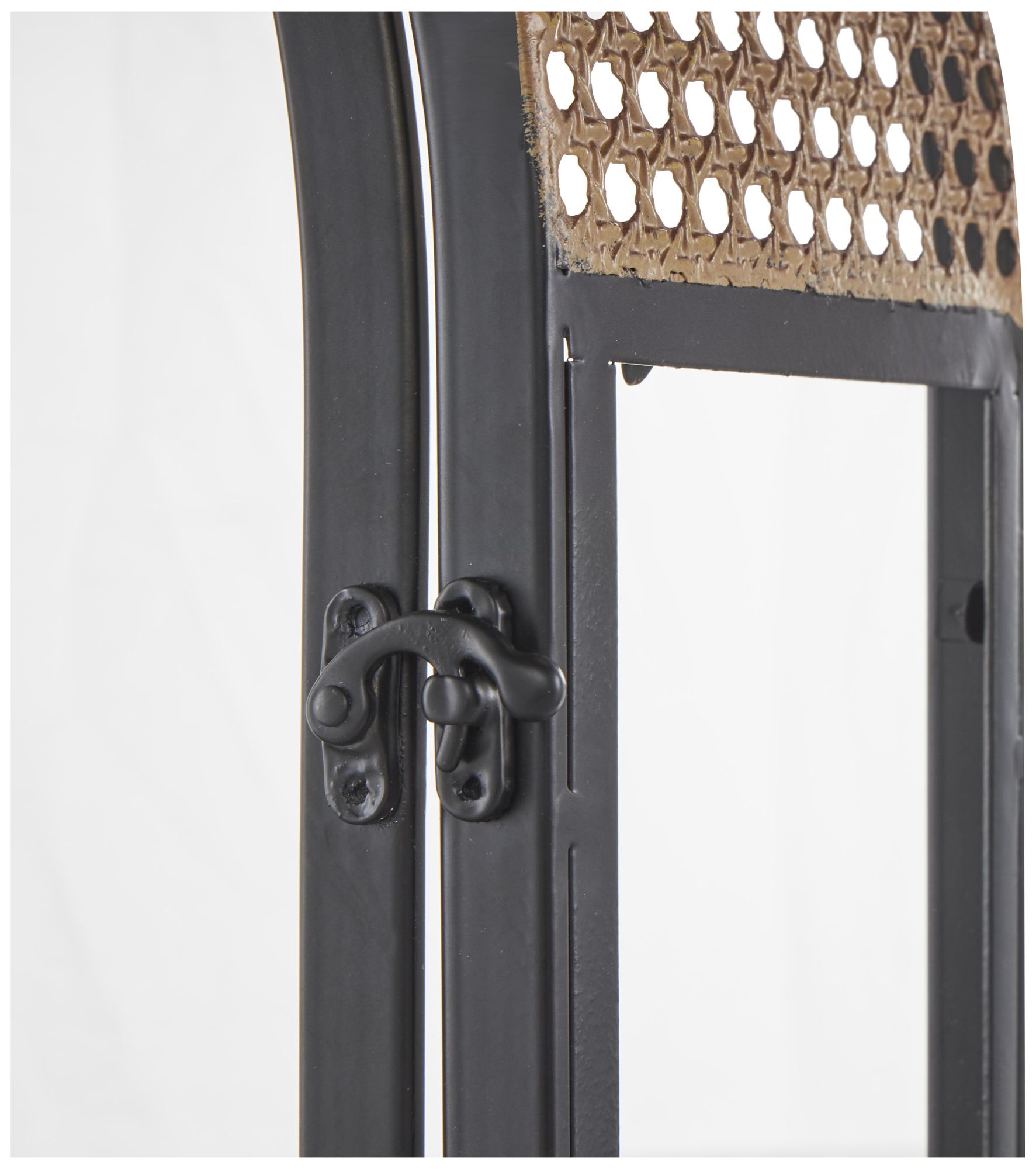 Image 3 Black Metal Industrial Candle Lantern, S/2 17", 14"H more views