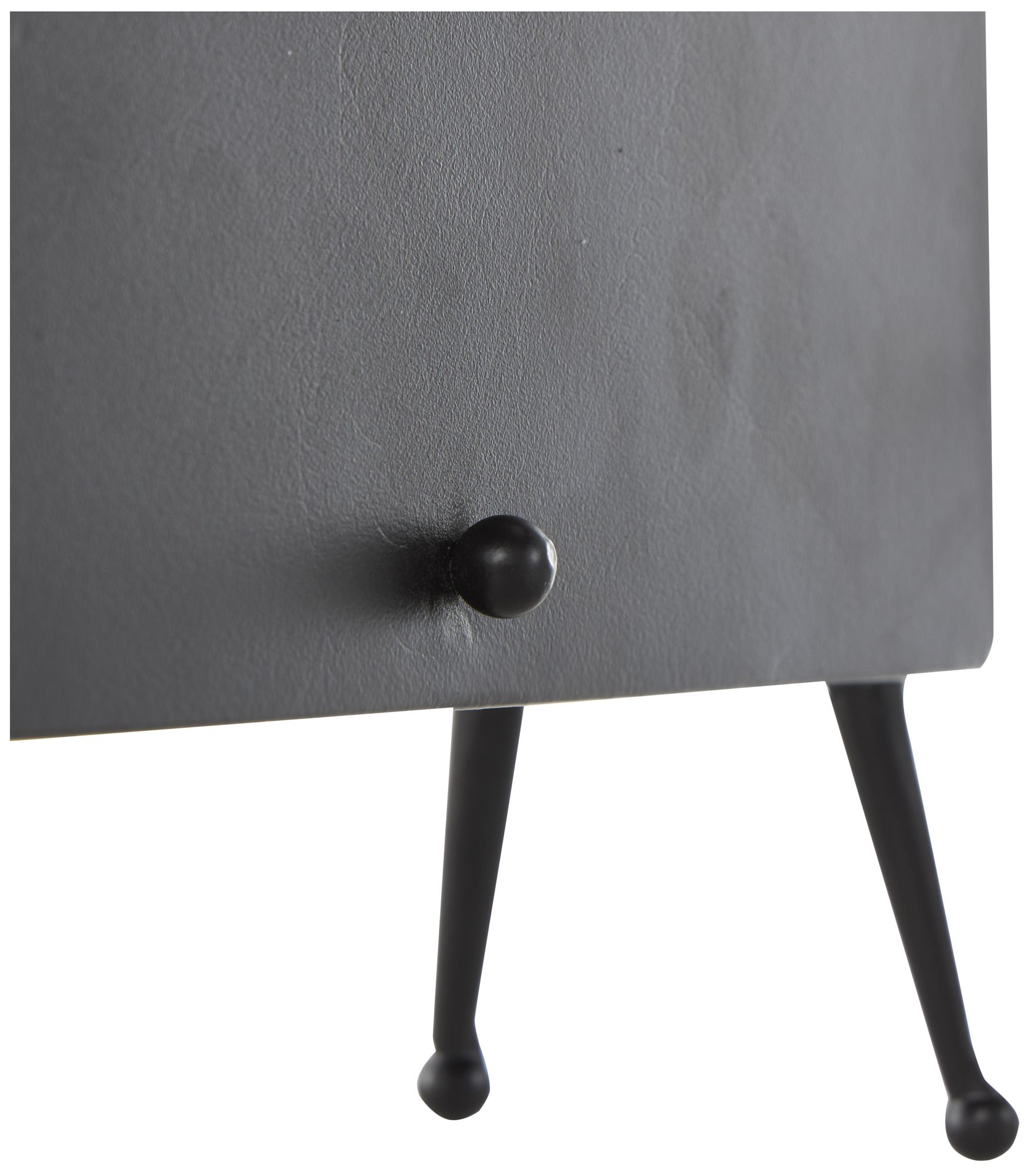 Image 3 Black Metal Industrial Clock, 10" x 3" x 8" more views