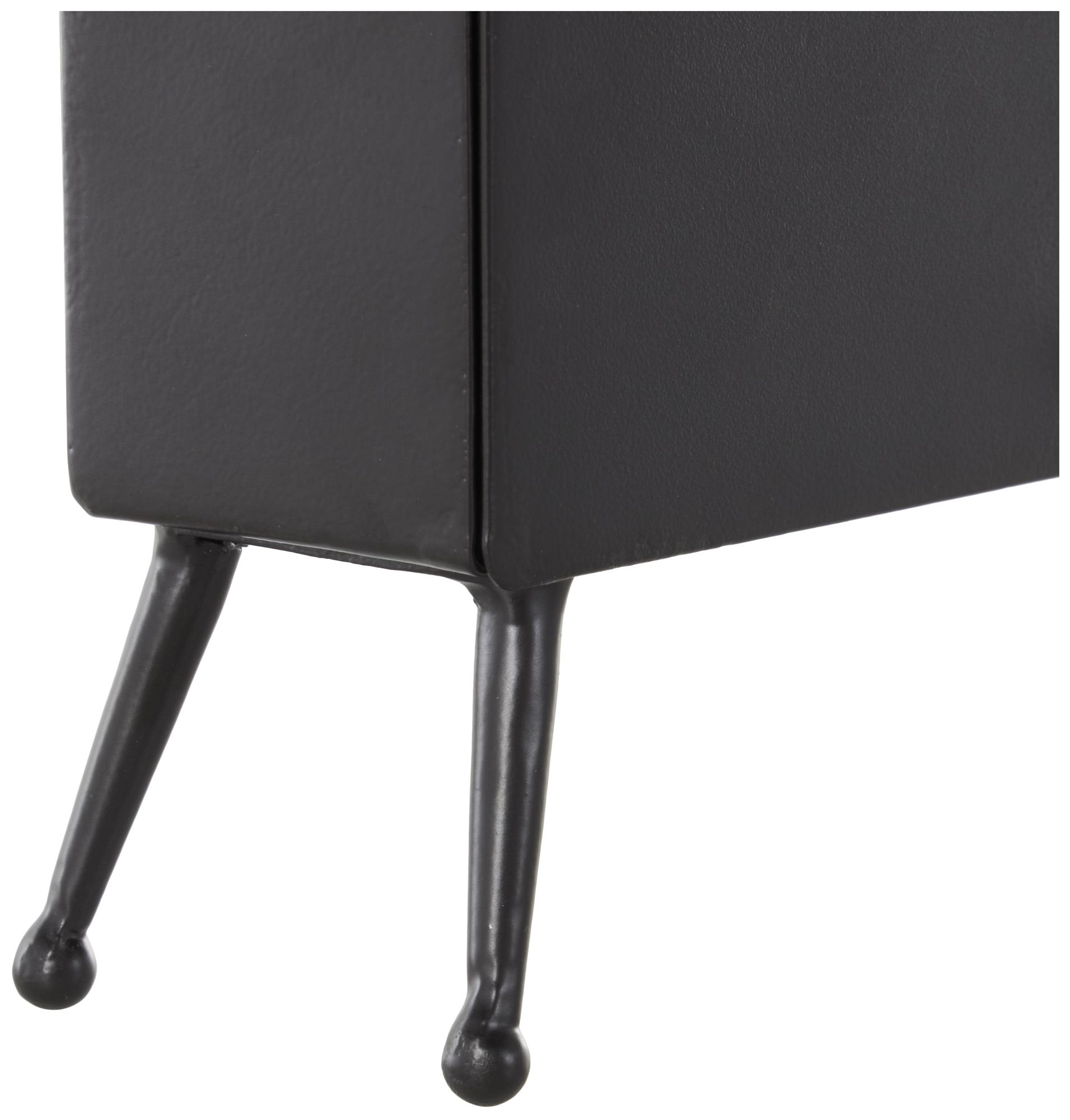 Image 4 Black Metal Industrial Clock, 10" x 3" x 8" more views