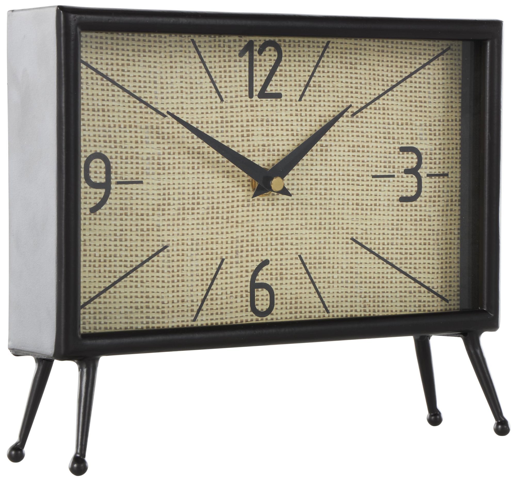 Image 6 Black Metal Industrial Clock, 10" x 3" x 8" more views