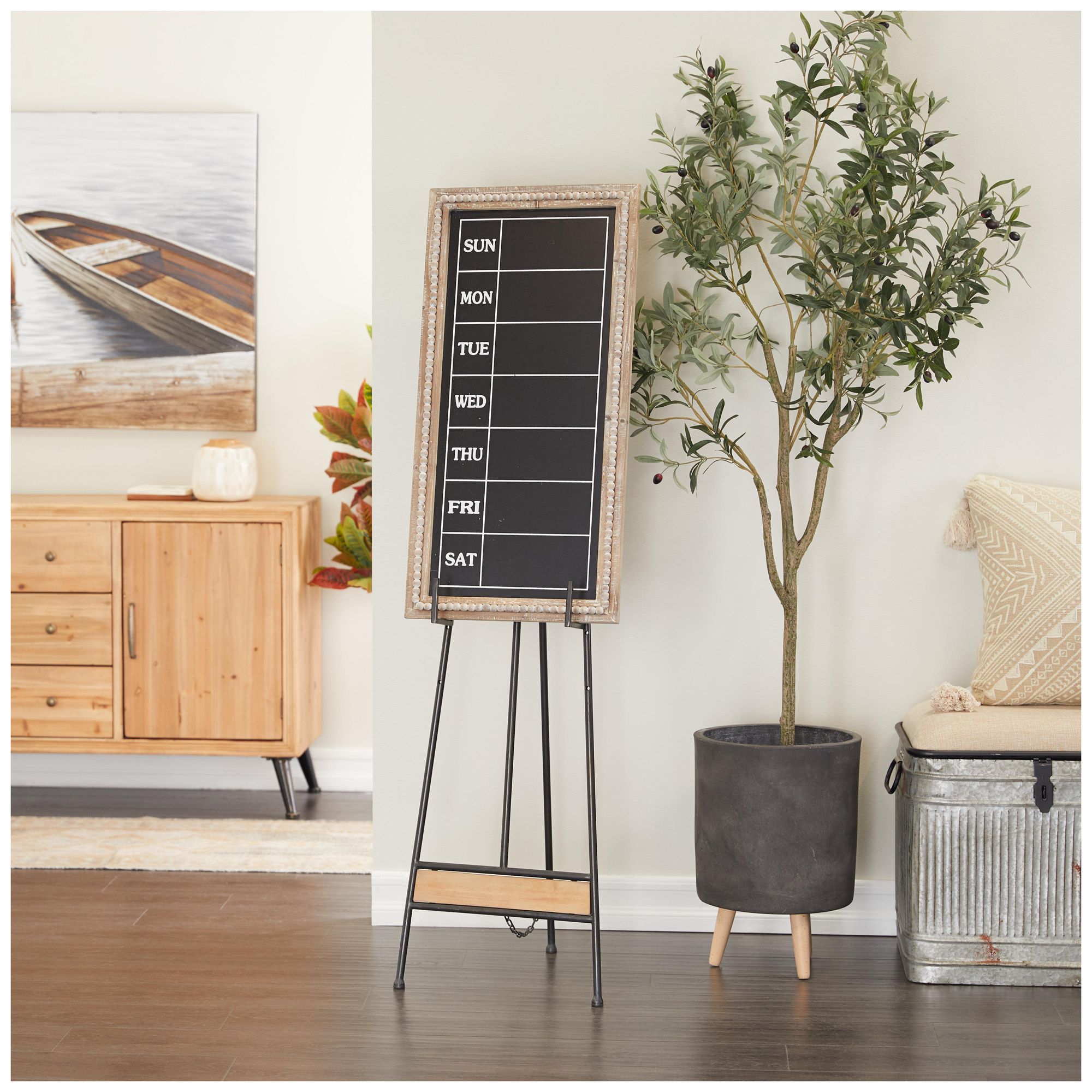 Image 4 Black Metal Industrial Easel, 16" x 19" x 52" more views