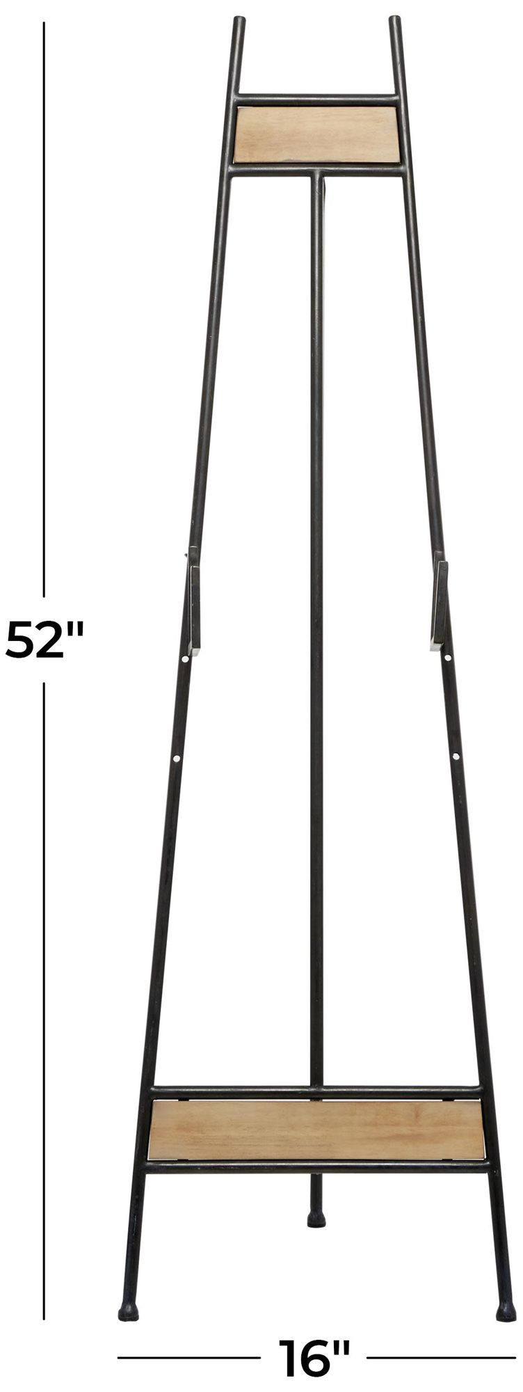 Image 7 Black Metal Industrial Easel, 16" x 19" x 52" more views