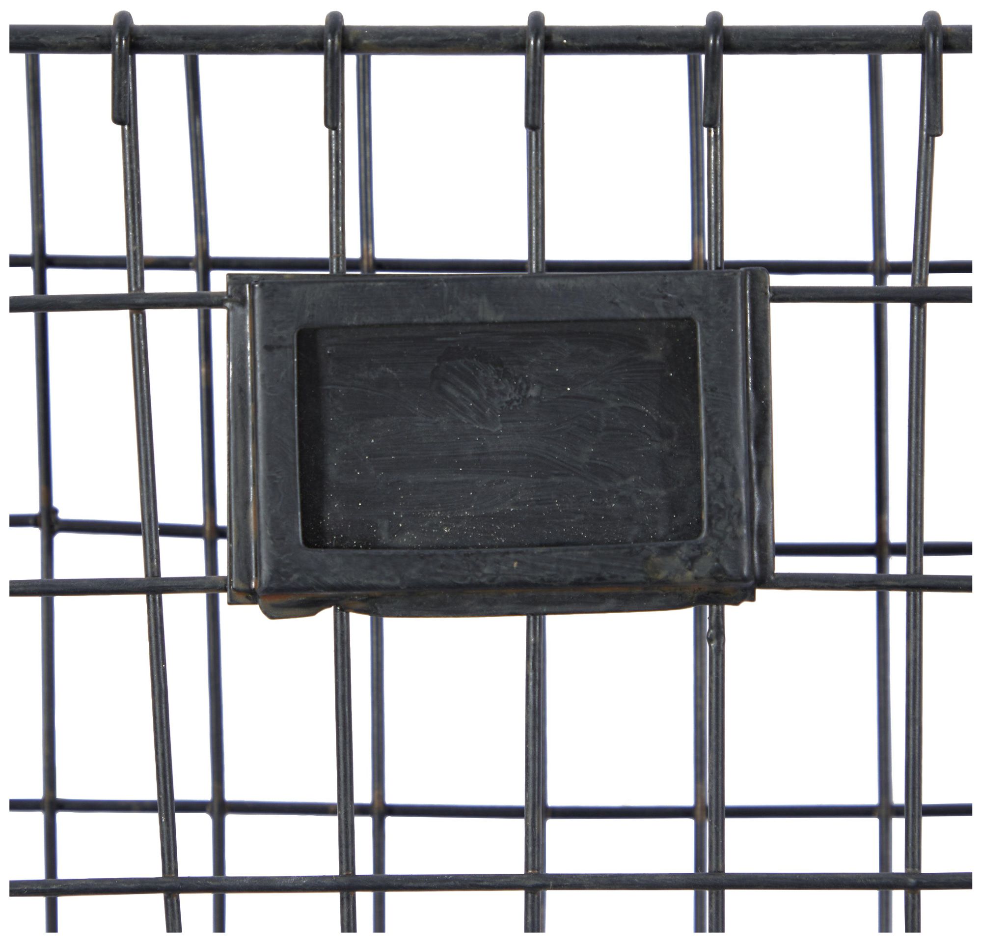 Image 3 Black Metal Industrial Magazine Rack Holder, 16" x 3" x 28" more views