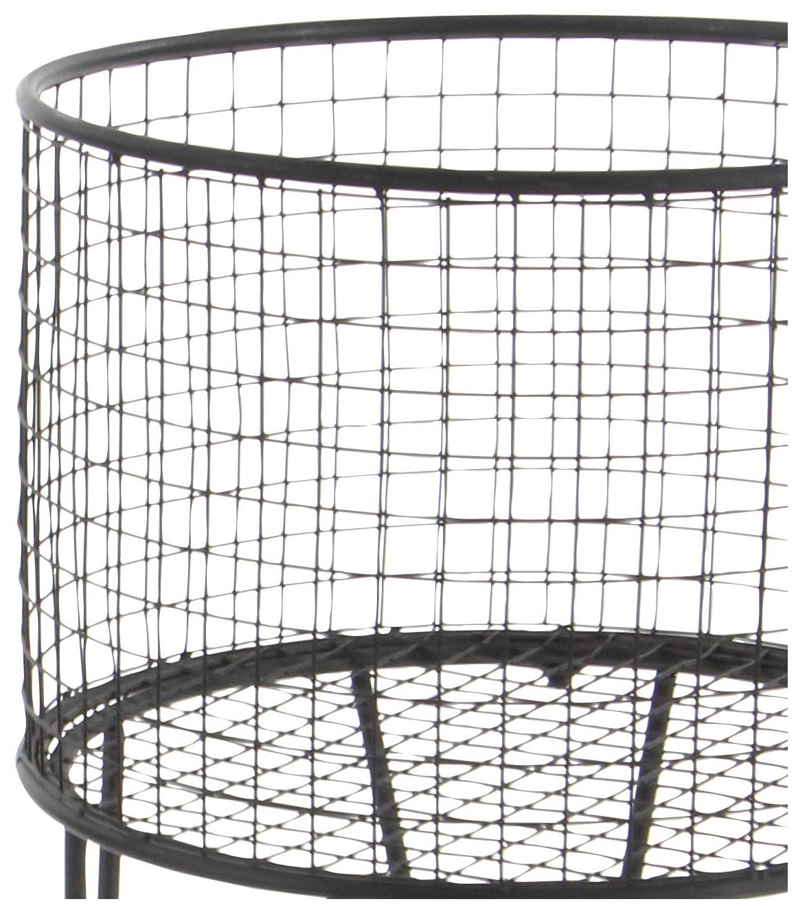 Image 3 Black Metal Industrial Storage Cart, 18" x 18" x 24" more views